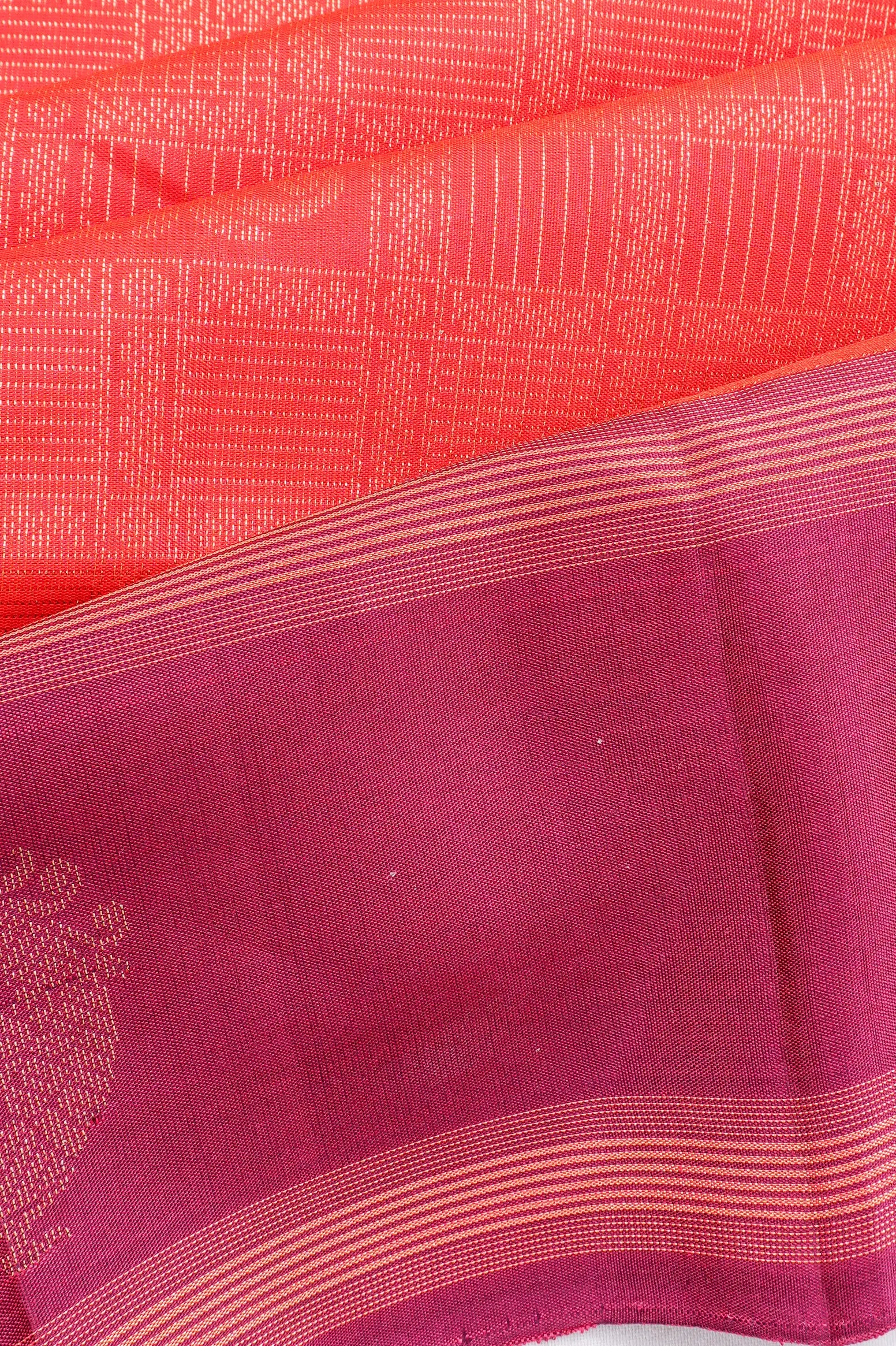 Coimbatore Soft Silk Brocade Orange Saree