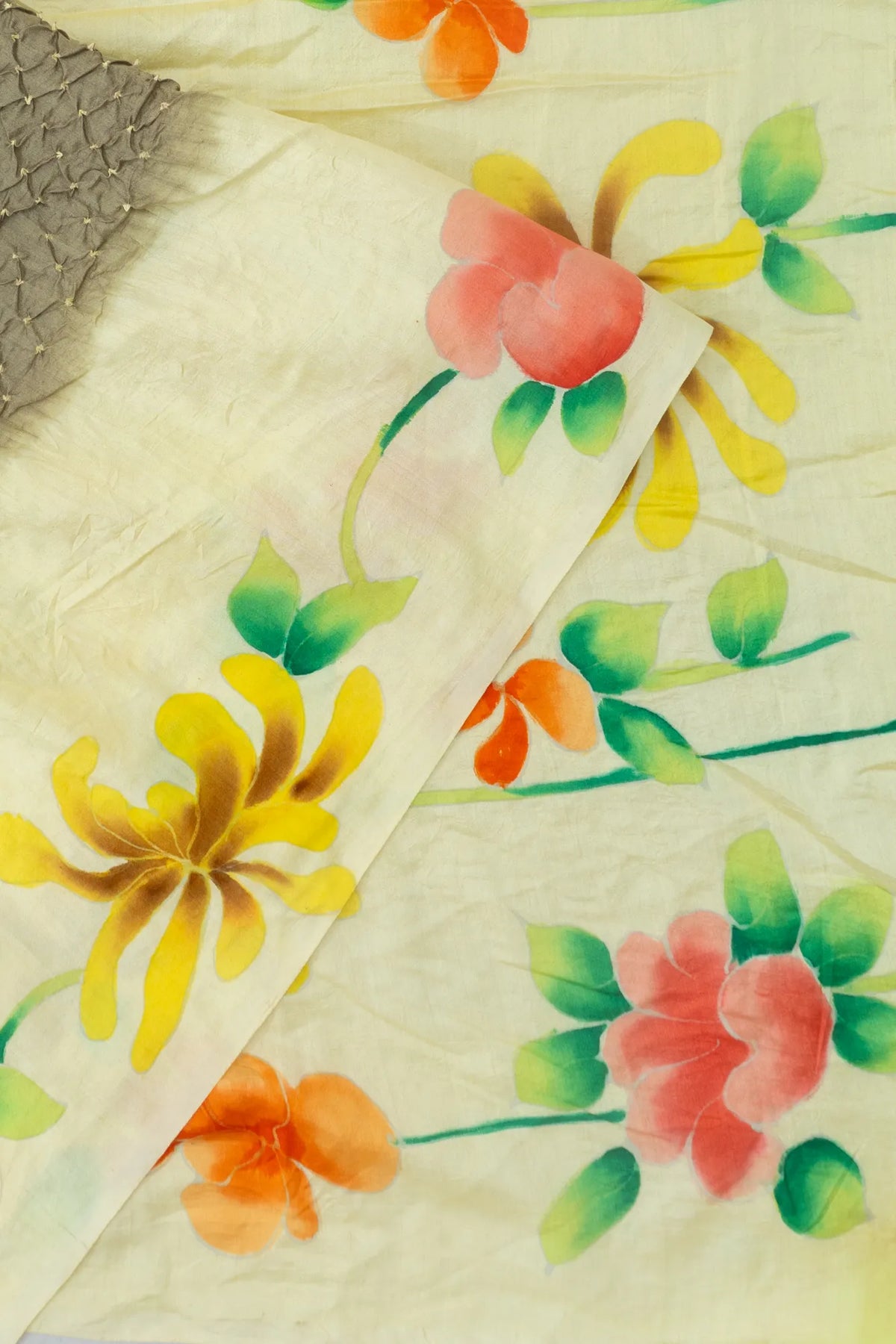 Gaji Silk Bandhani Brocade Mehandi Green Saree With Printed Border