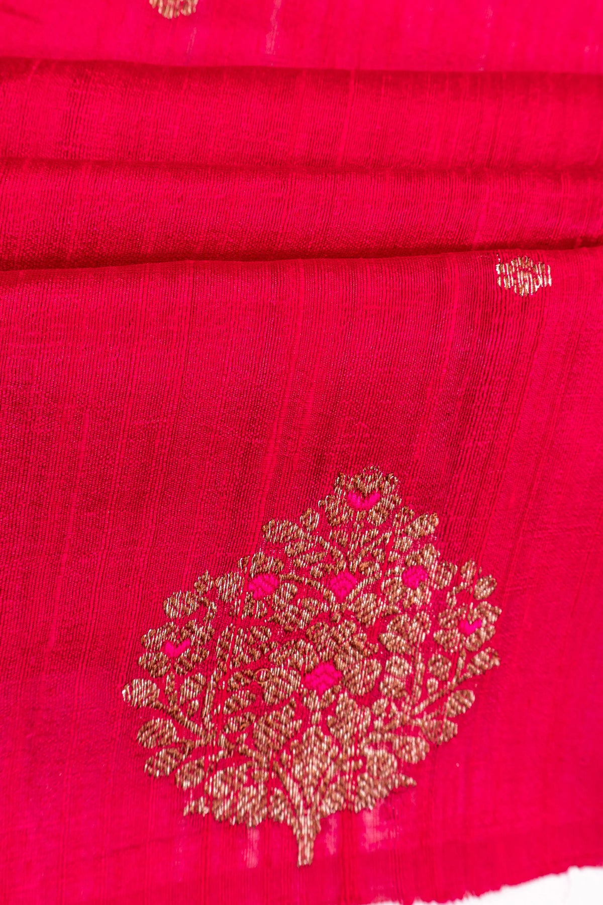 Banarasi Tussar Butta Pink Saree