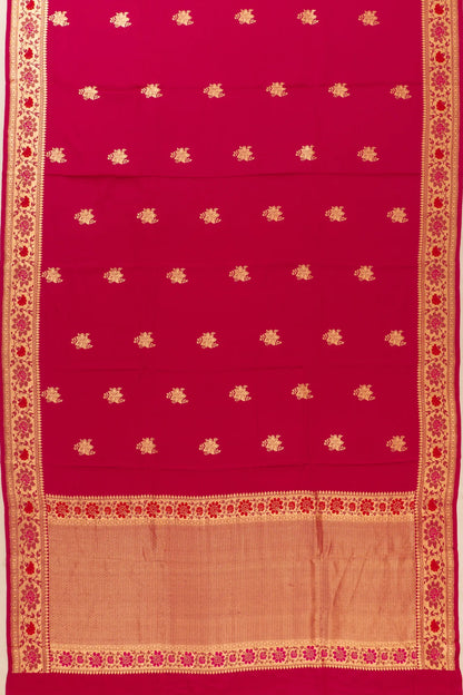 Banarasi Silk Butta Red Saree