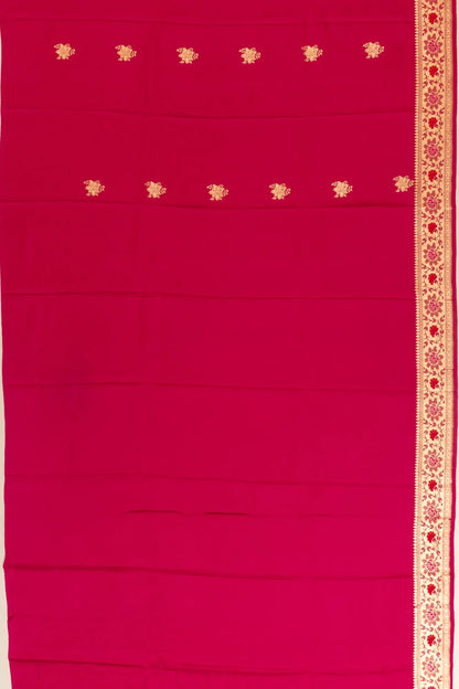 Banarasi Silk Butta Red Saree