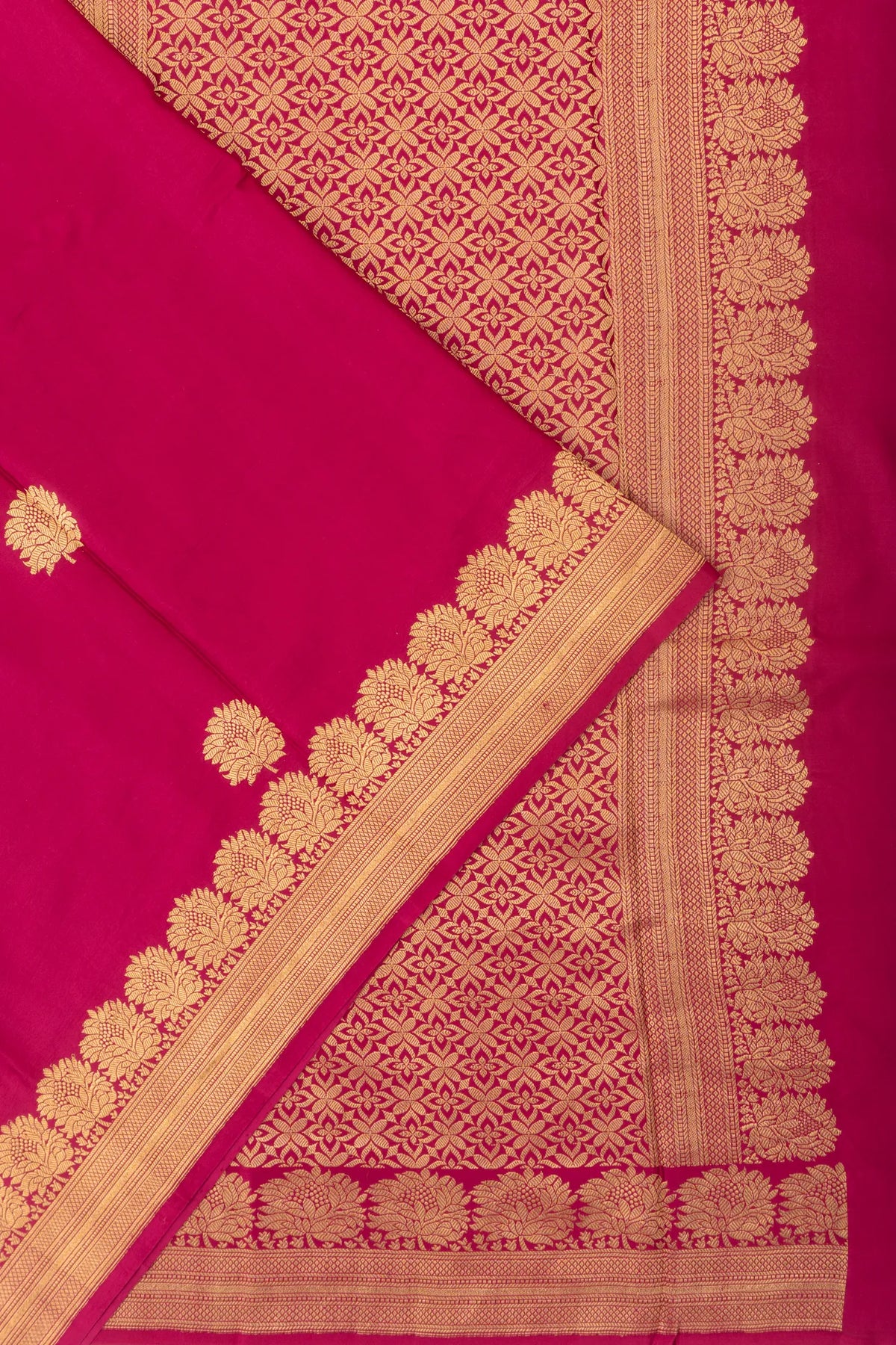 Banarasi Silk Butta Rani Pink Saree