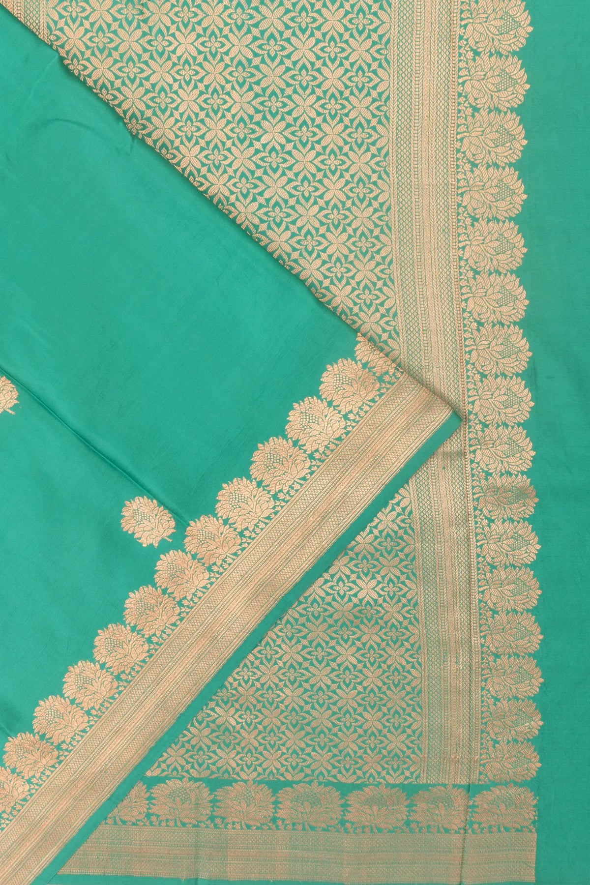 Banarasi Silk Butta Sea Green Saree