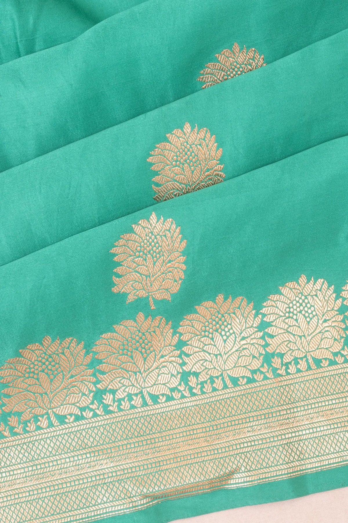 Banarasi Silk Butta Sea Green Saree