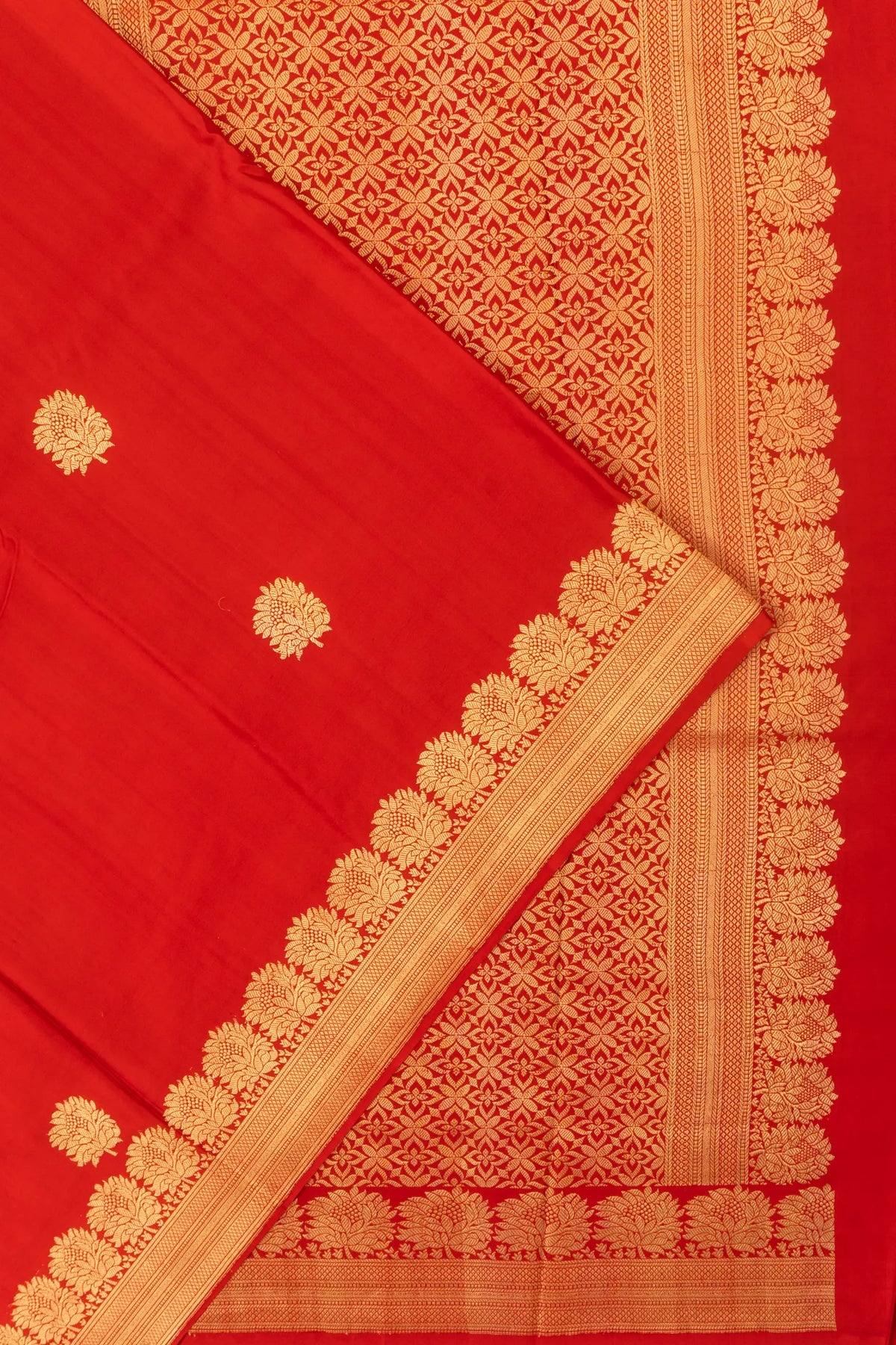 Banarasi Silk Butta Red Saree
