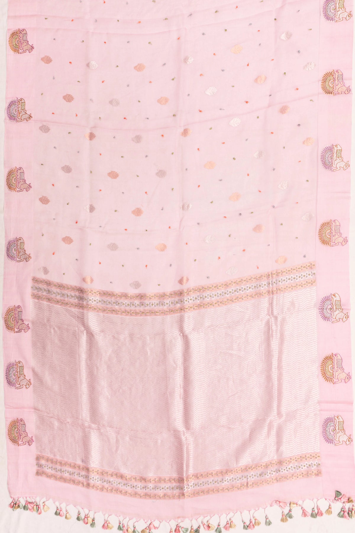Organza Butta Pink Saree