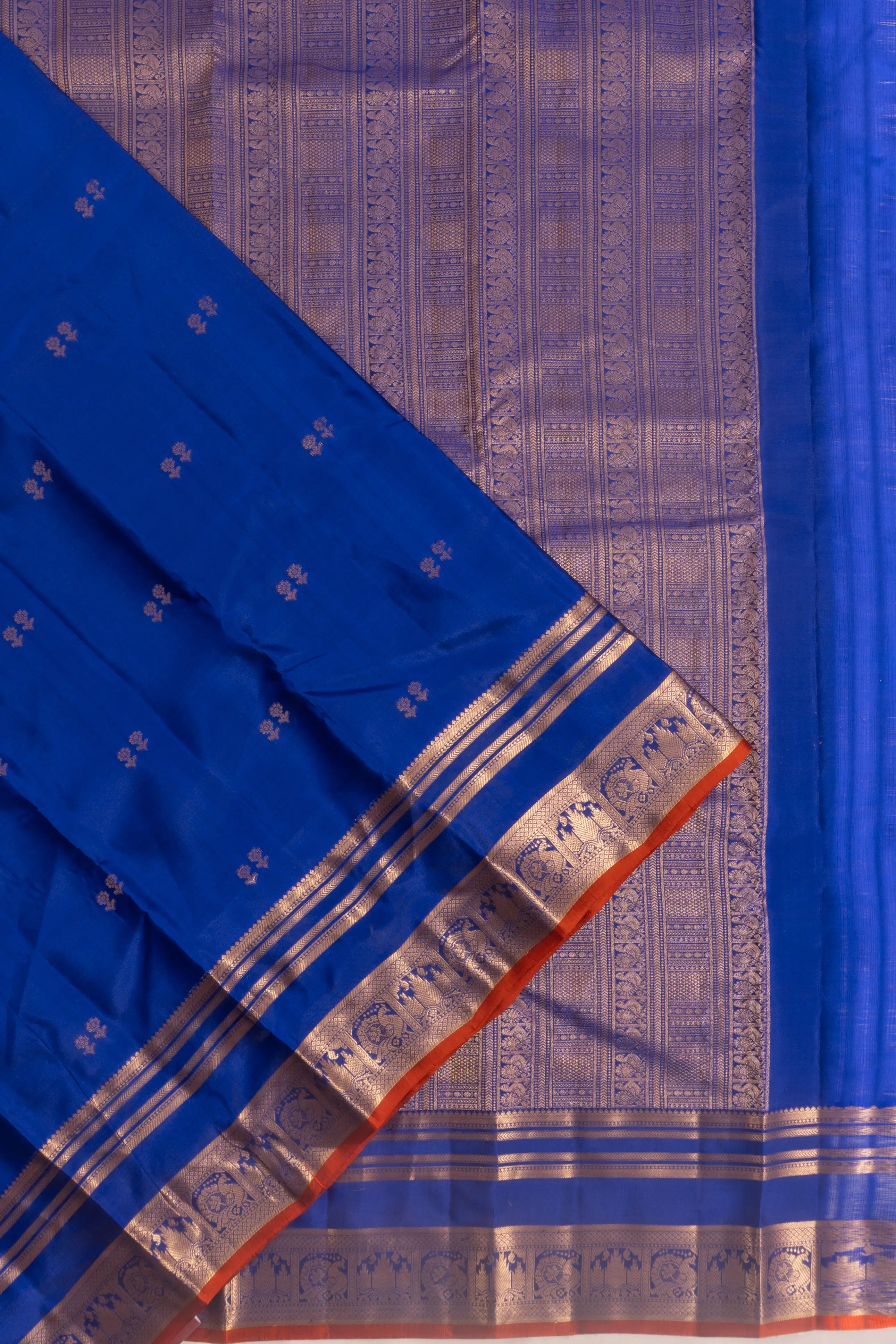 Taranga Kanchi Silk Butta Royal Blue Saree