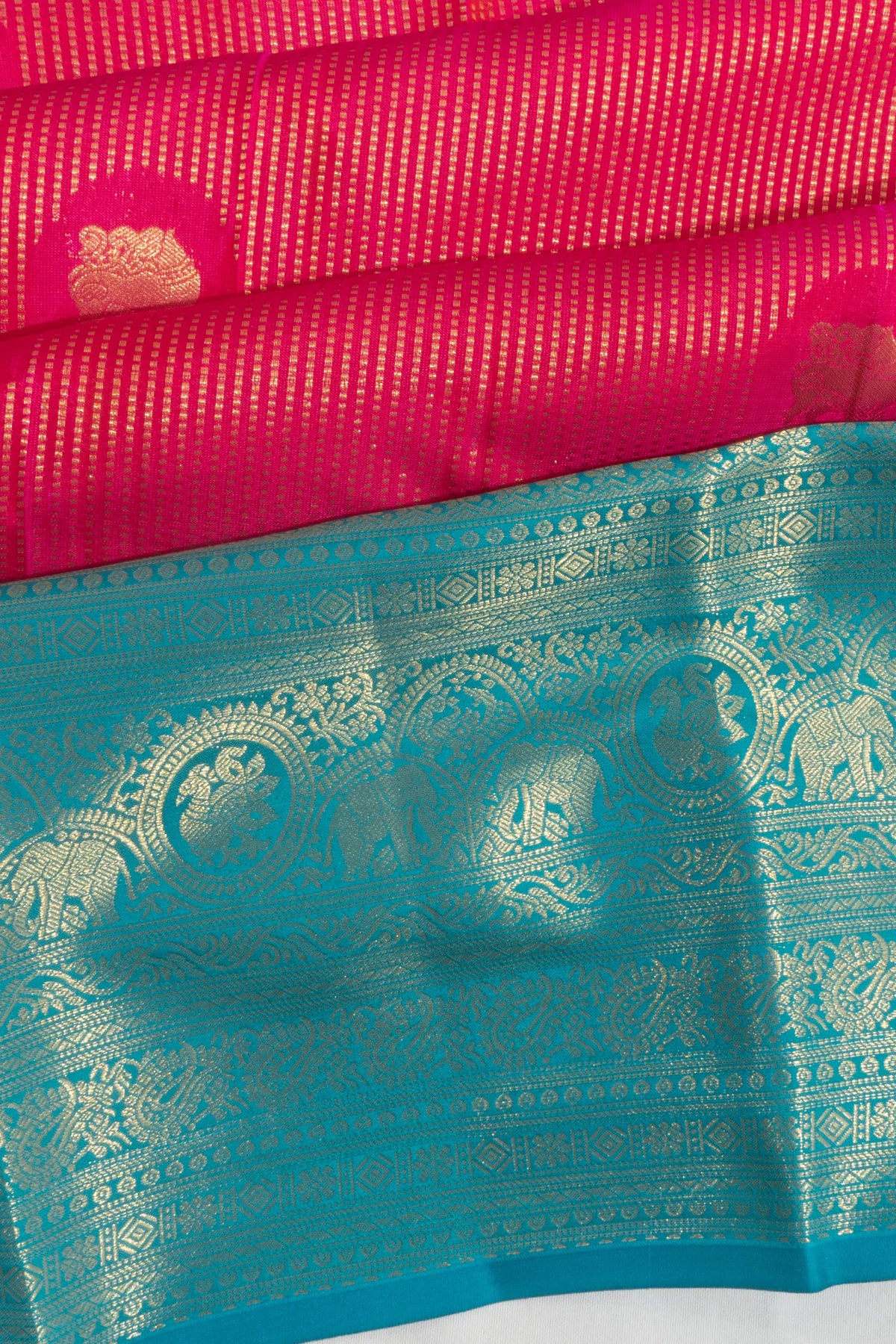 Taranga Kanchi Silk Brocade And Butta Pink Saree