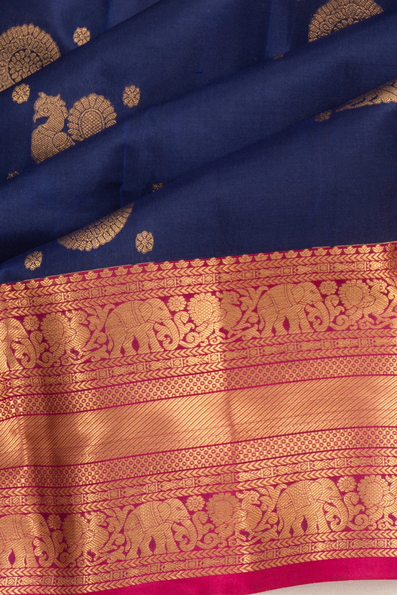 Dharmavaram Silk Butta Blue Saree