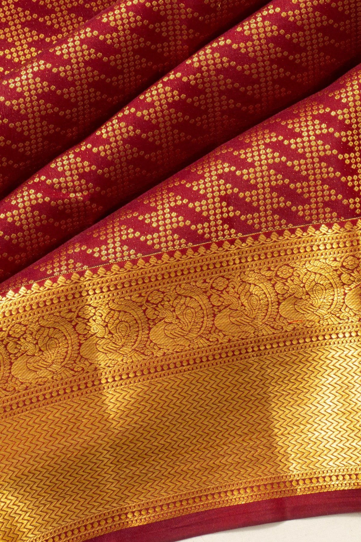 Coimbatore Soft Silk Brocade Maroon Saree