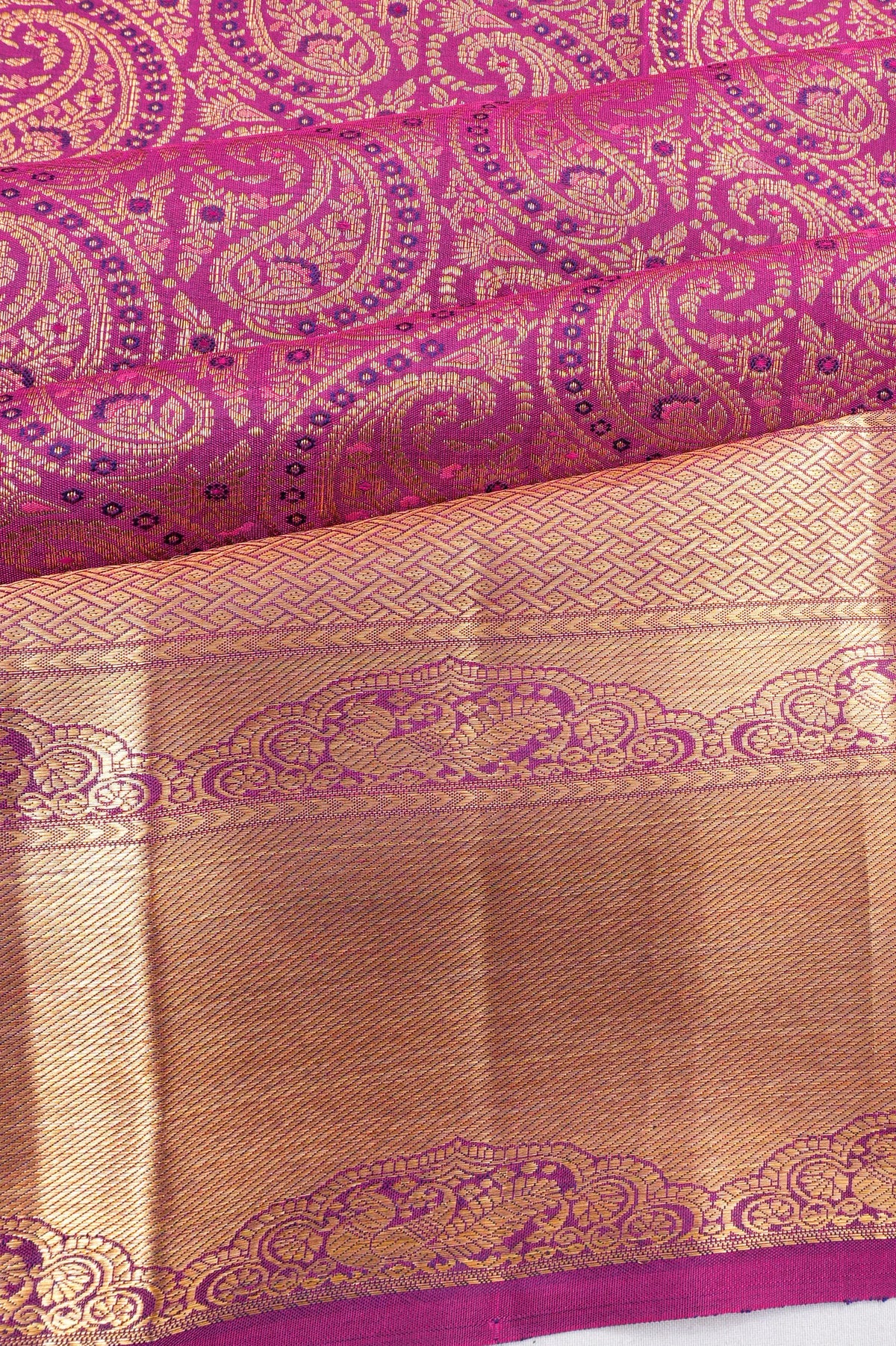 Taranga Kanchi Silk Brocade Purple Saree