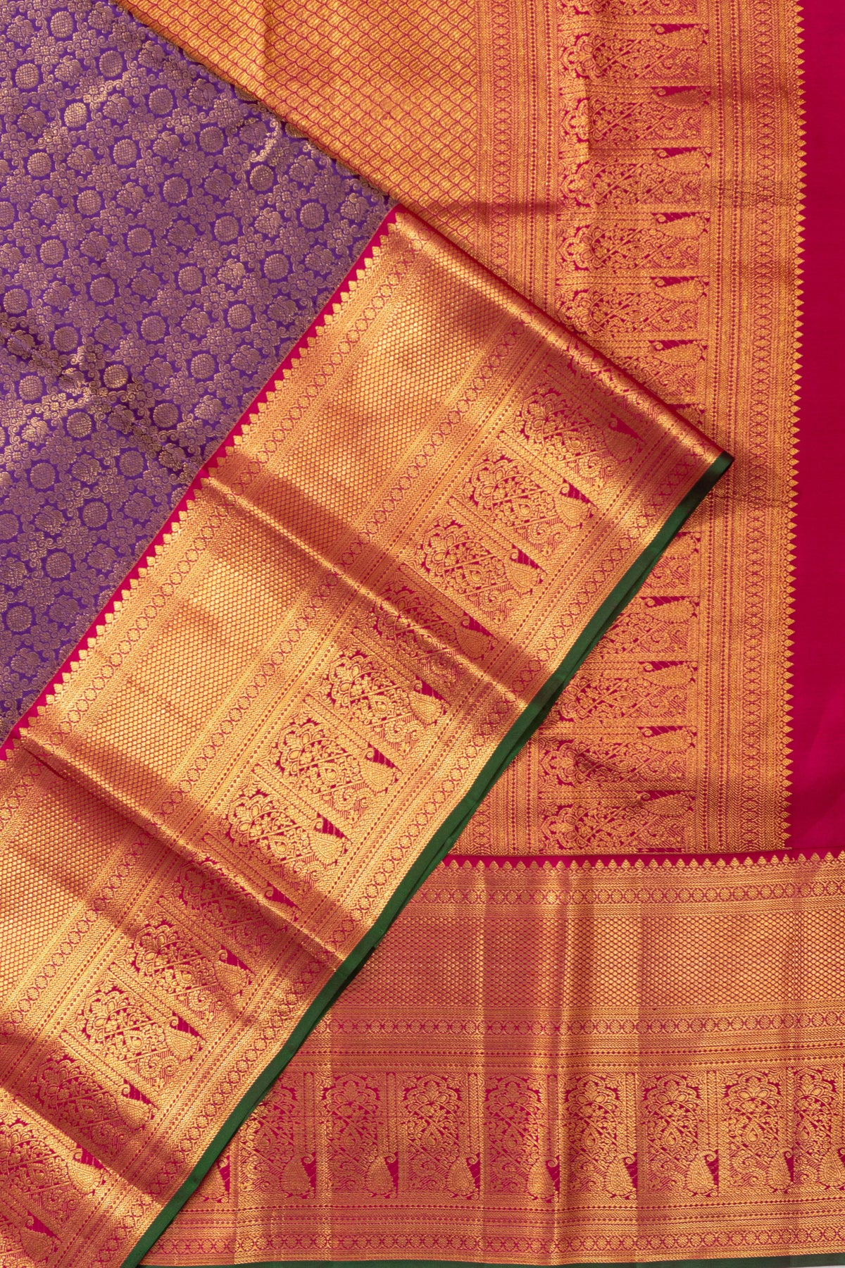 Taranga Kanchi Silk Brocade Purple Saree