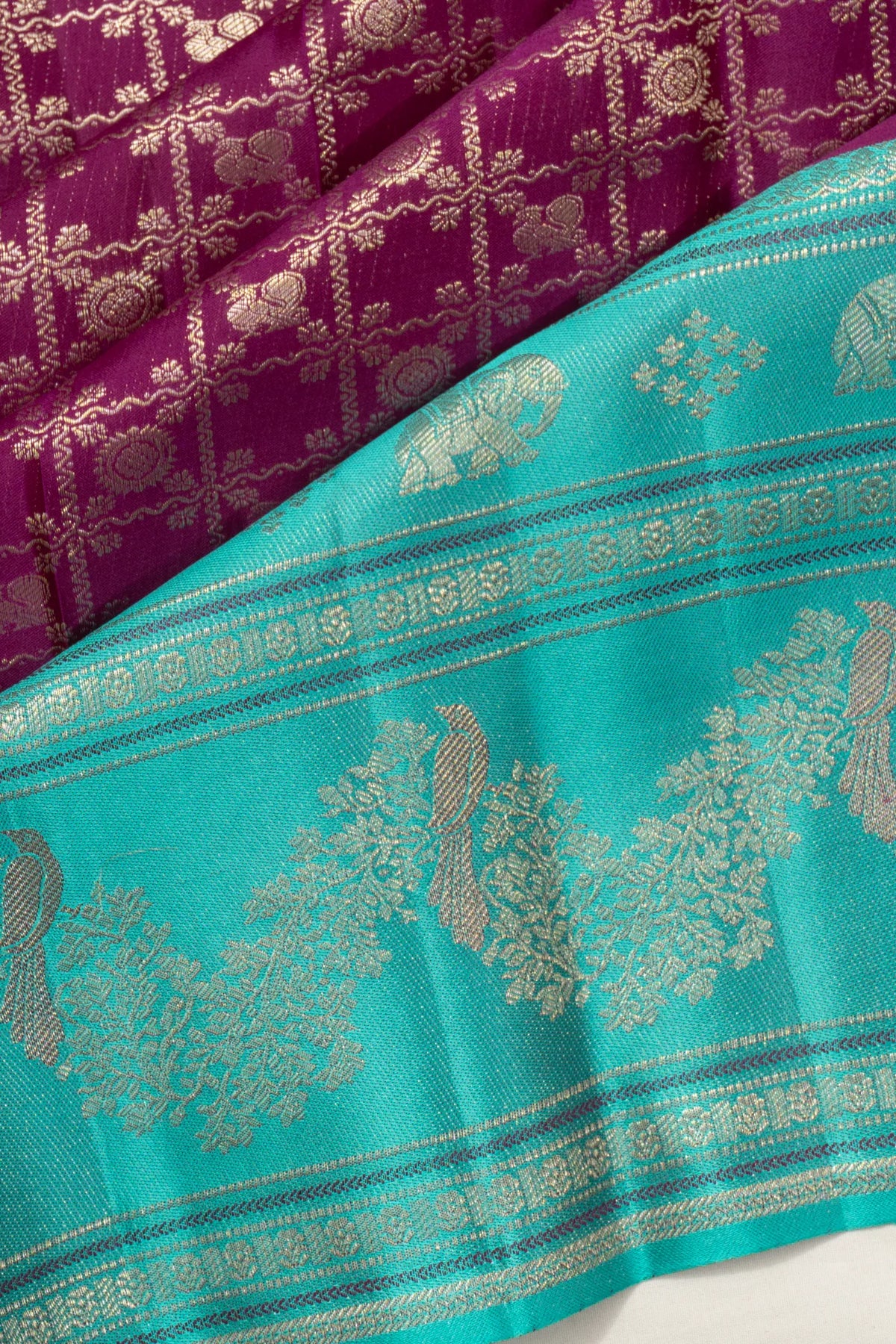 Taranga Kanchi Silk Brocade Purple Saree