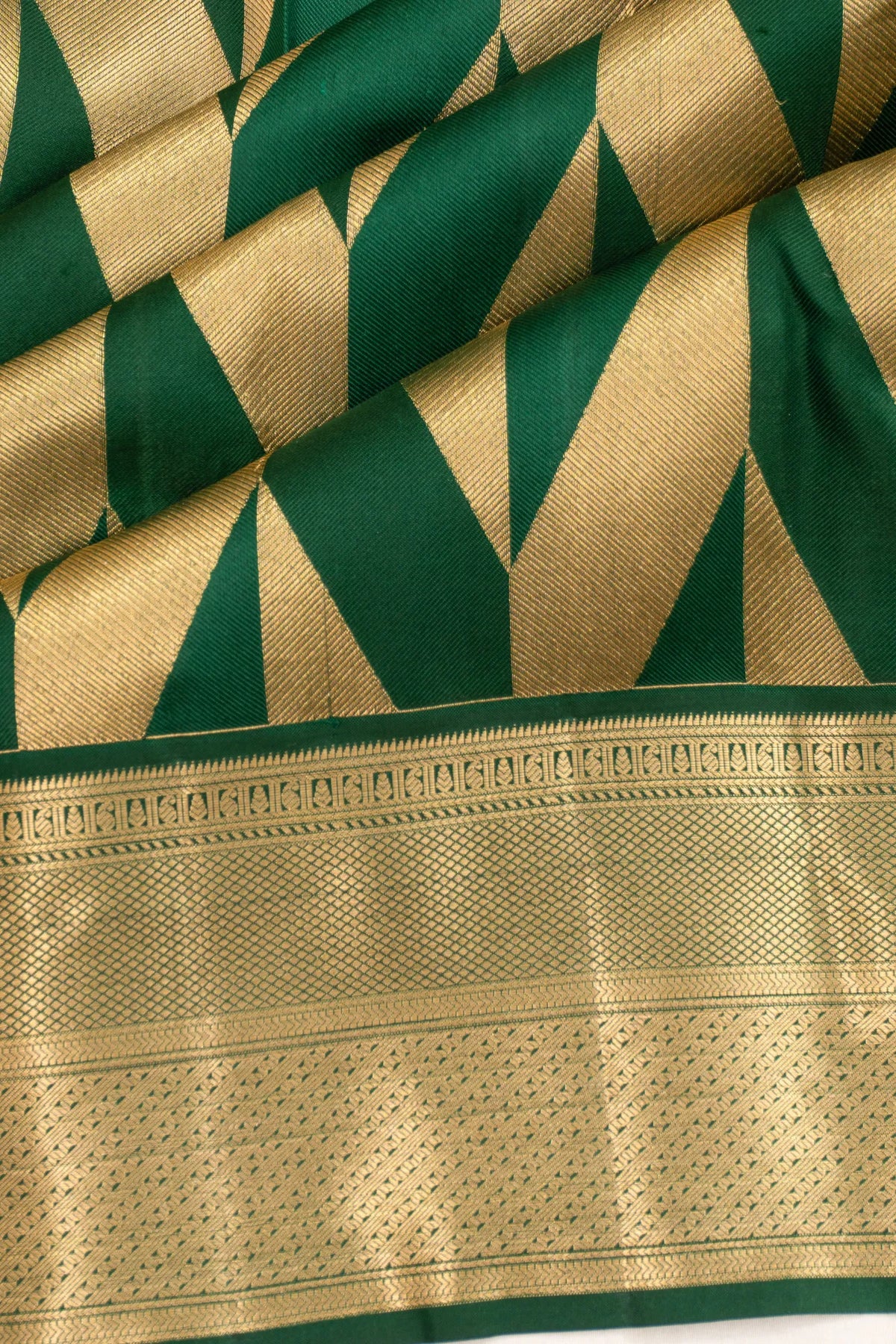 Taranga Kanchi Silk Brocade Green Saree