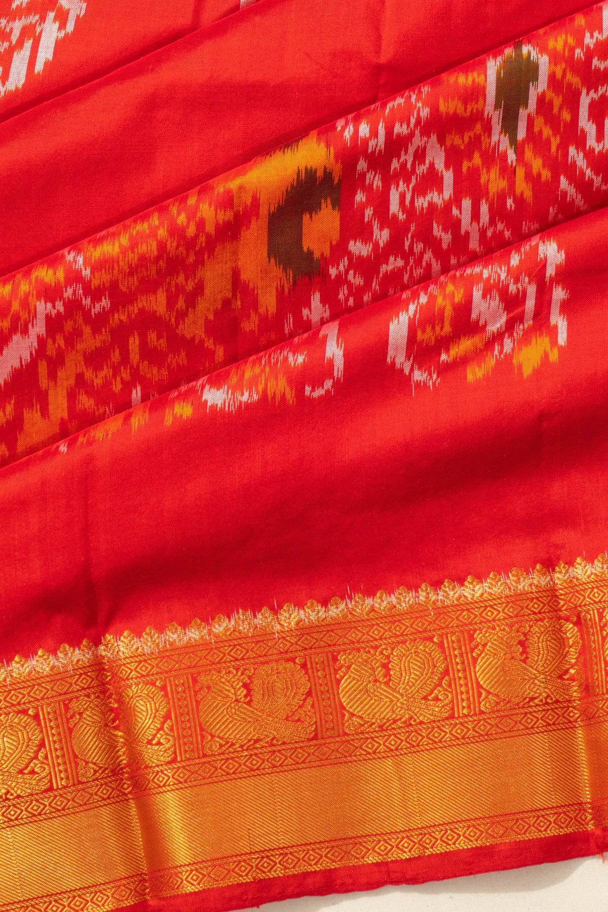 Kanchipuram Silk Ikat Red Saree