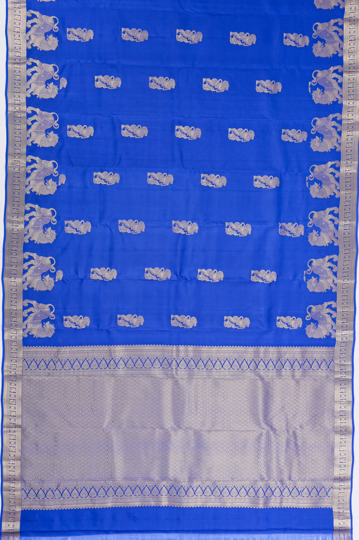 Taranga Kanchi Silk Butta Royal Blue Saree