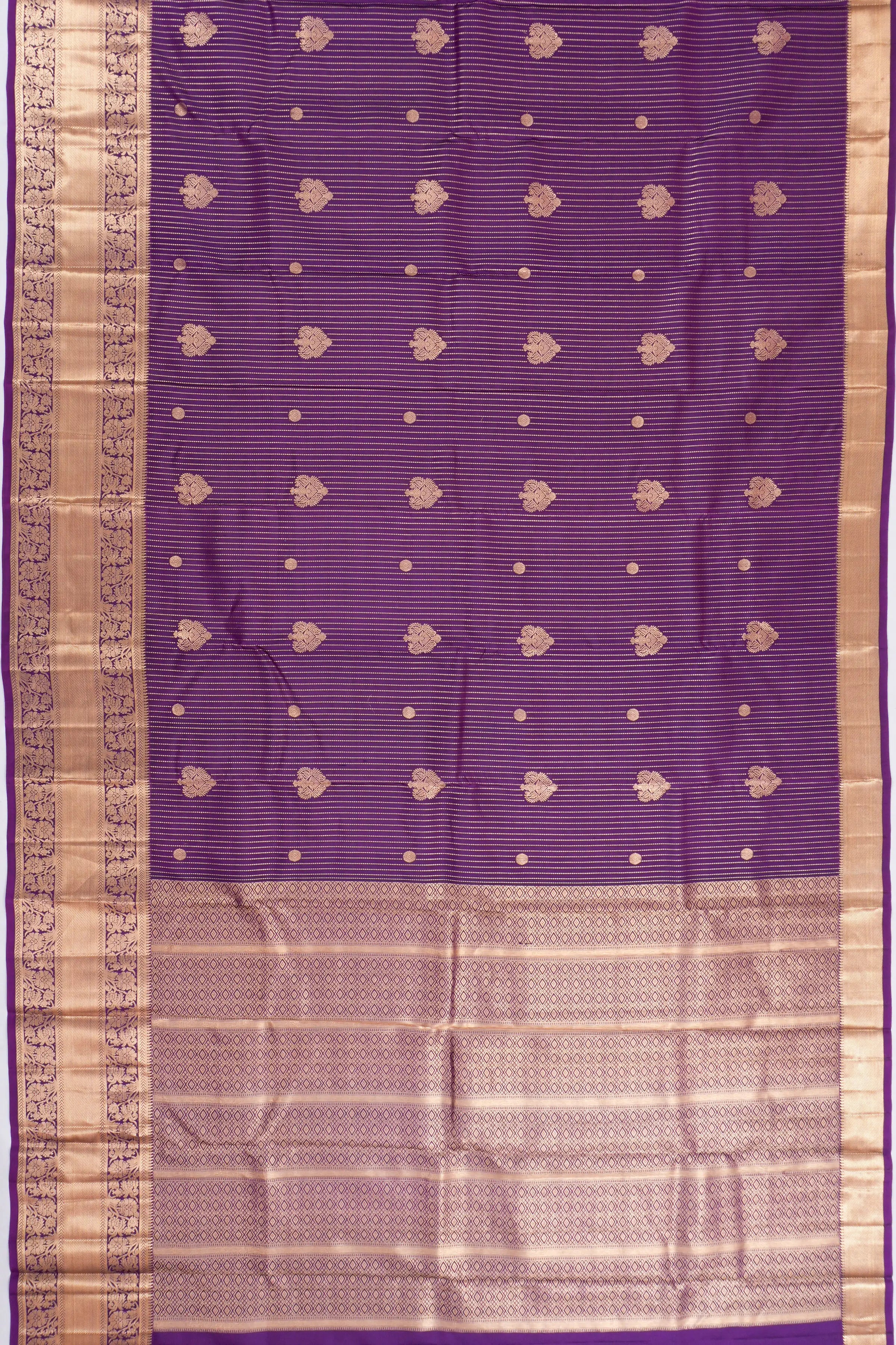 Taranga Kanchi Silk Lines And Butta Purple Saree
