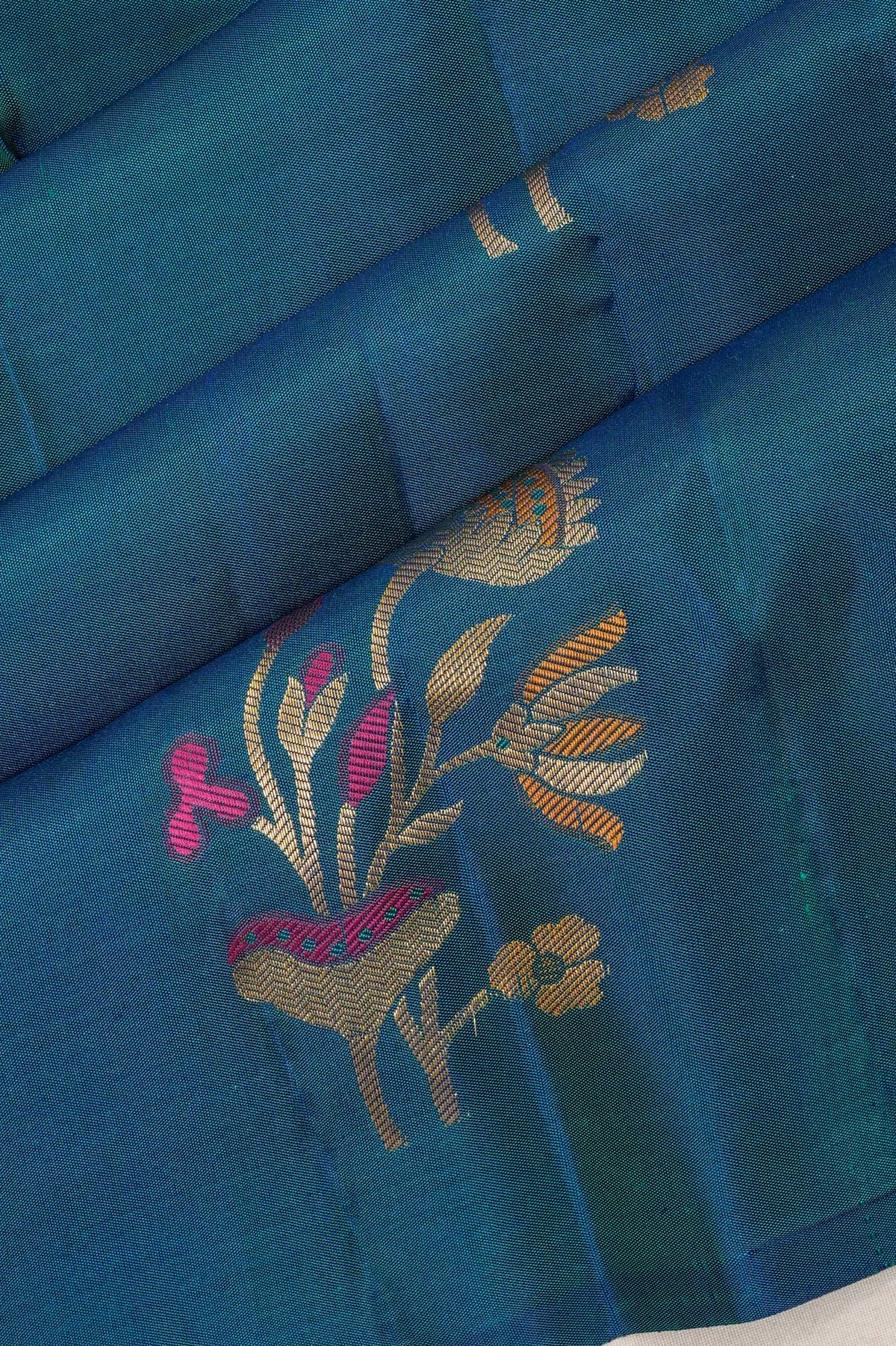 Taranga Kanchi Silk Butta Dark Blue Saree