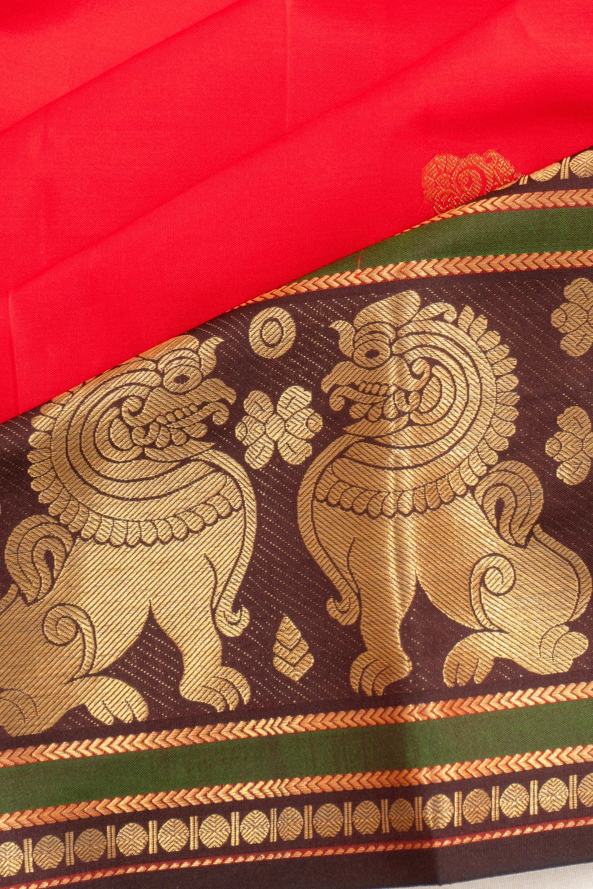 Dharmavaram Art Silk Checks And Butta Blue Saree WIth Rettai Pettu Border