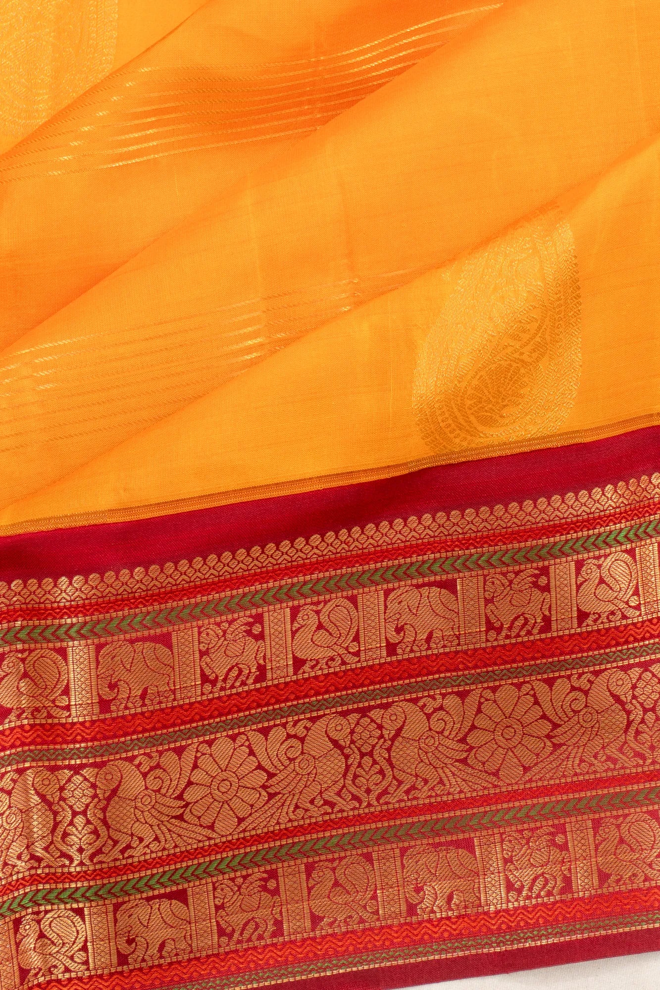 Dharmavaram Silk Butta Red Saree