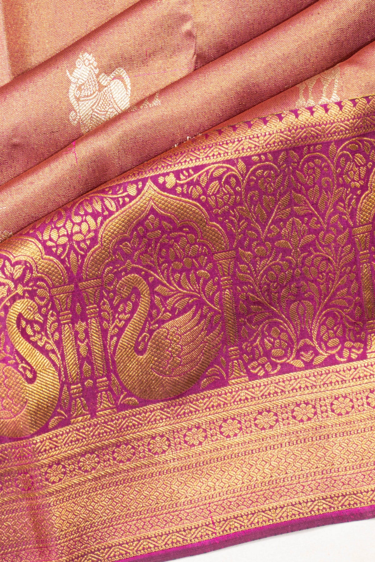 Taranga Kanchi Silk Tissue Butta Purple Saree