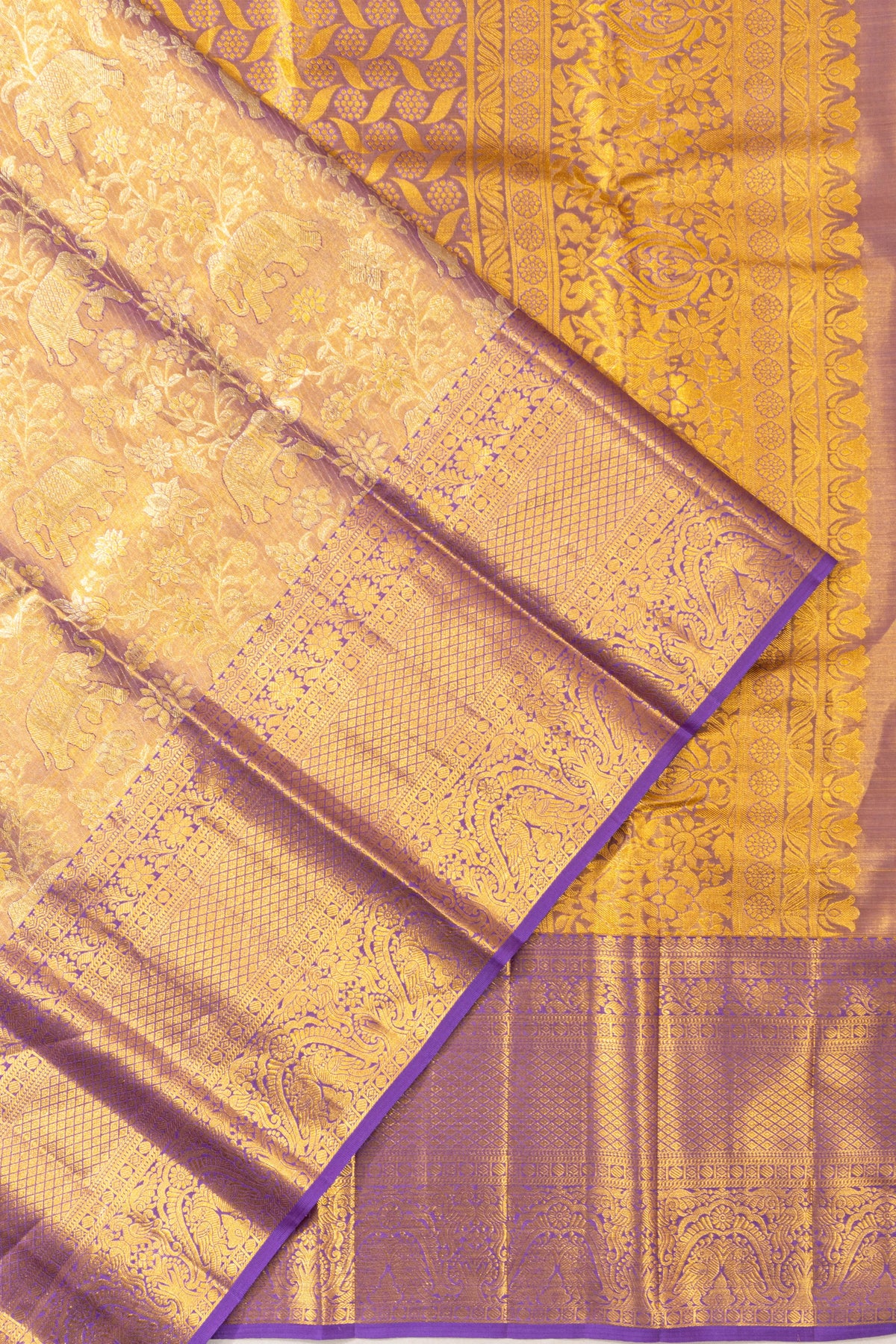 Taranga Kanchi Silk Jaal Lavender Saree