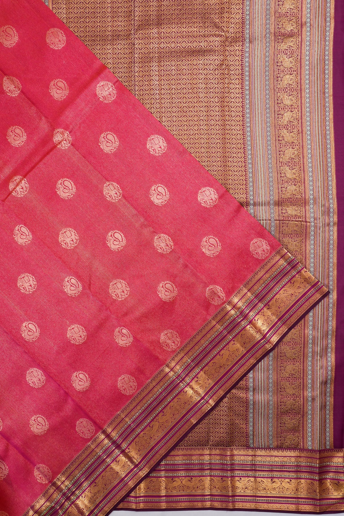 Taranga Kanchi Silk Brocade And Butta Pink Saree