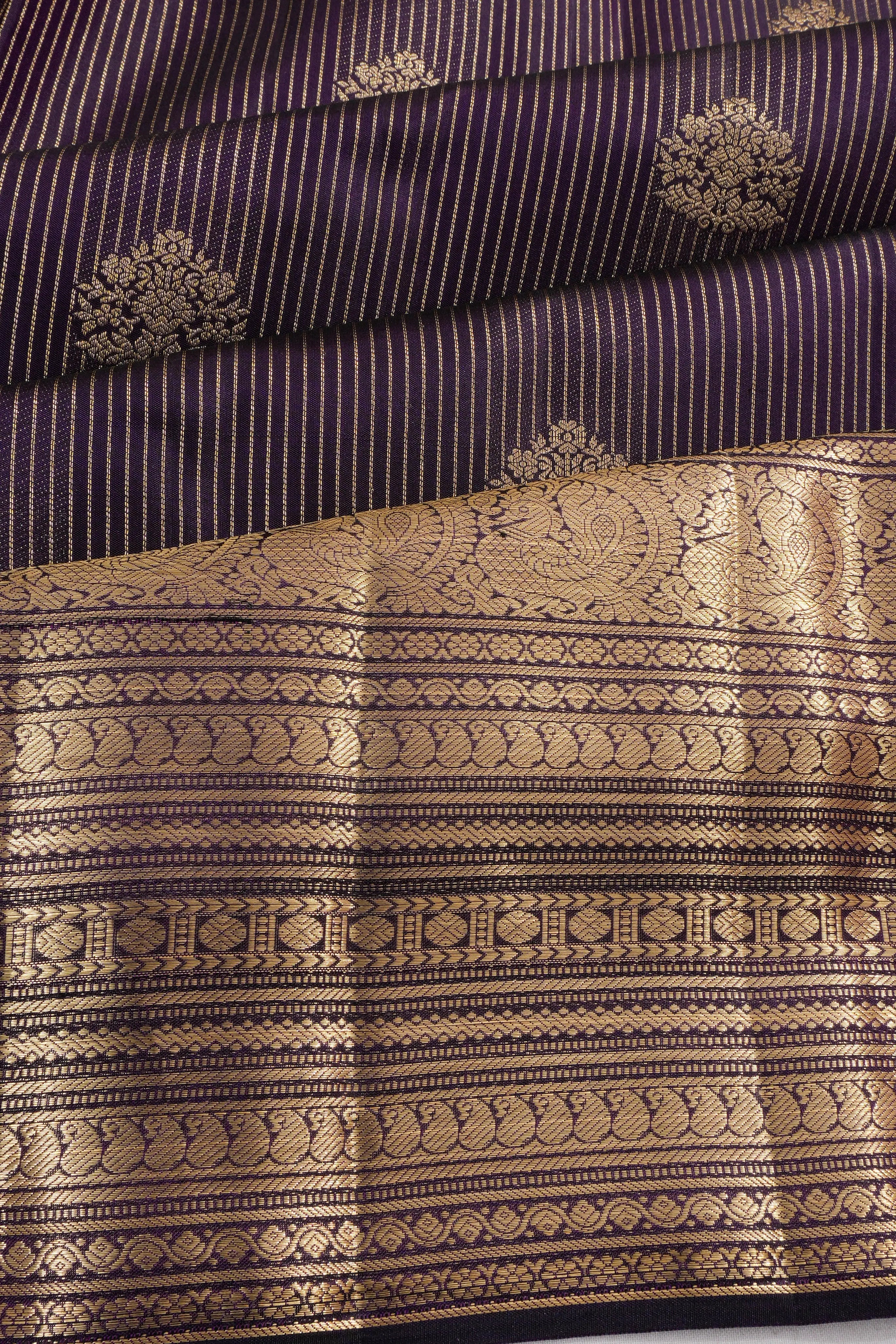 Taranga Kanchi Silk Lines And Butta Midnight Blue Saree