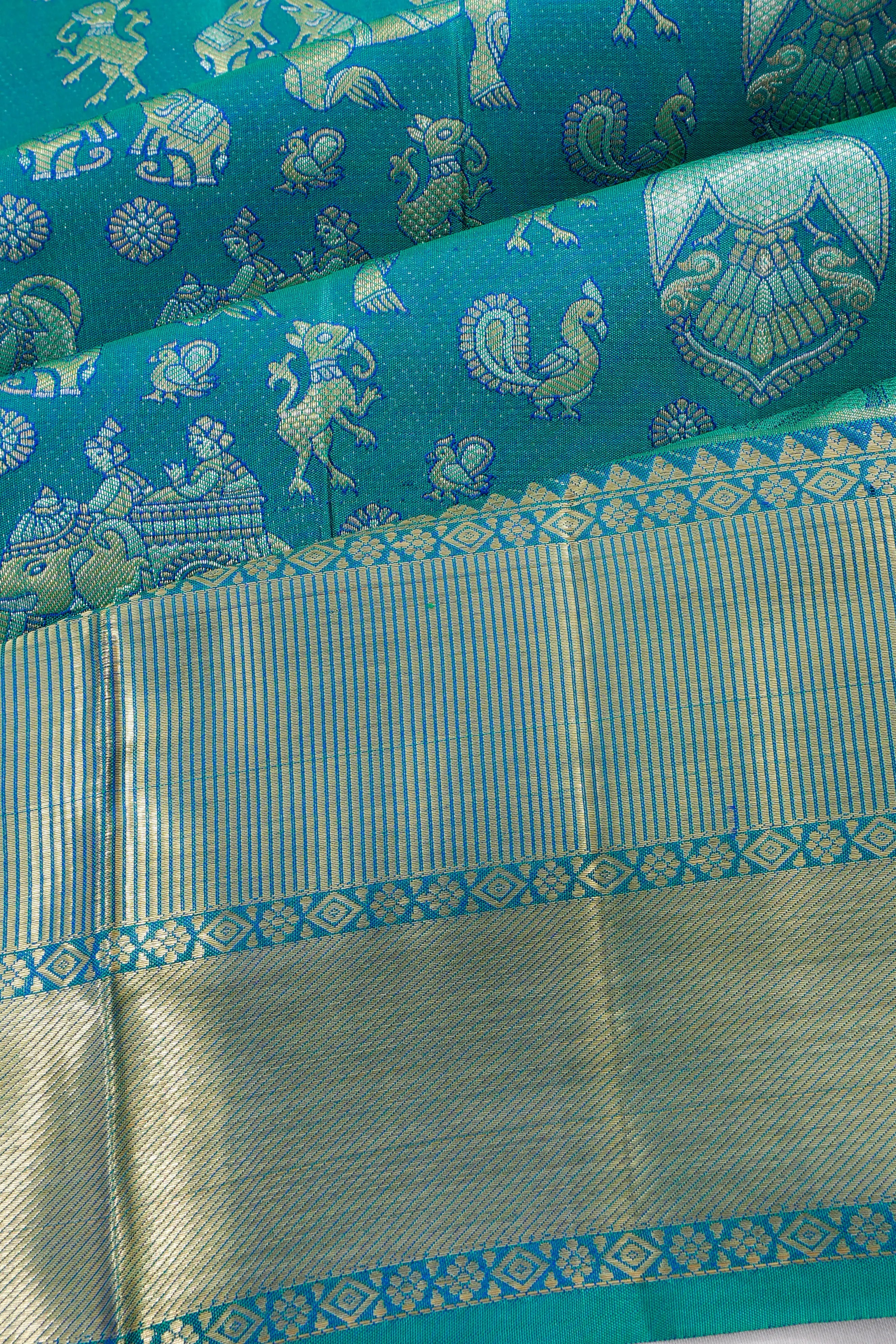 Taranga Kanchi Silk Butta Blue Saree