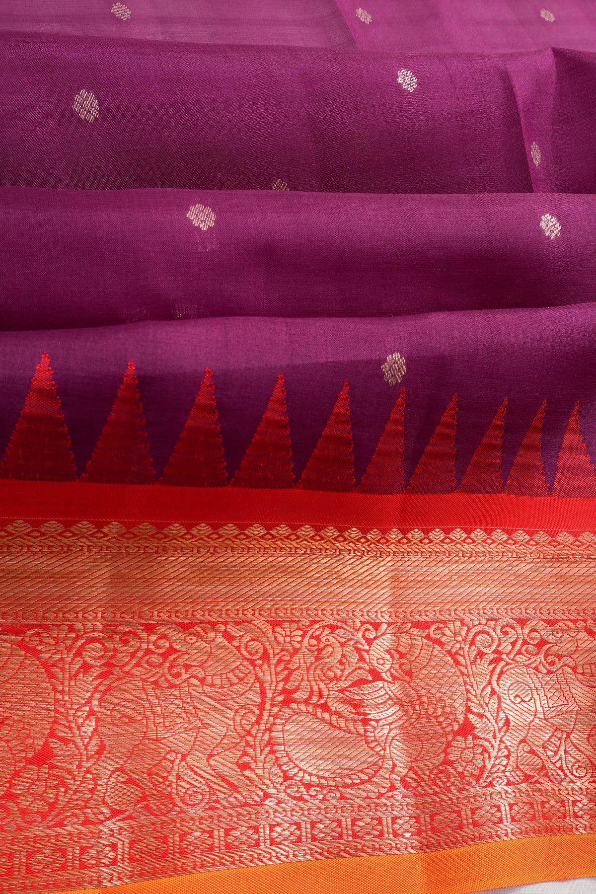 Taranga Kanchi Silk Butta Purple Saree