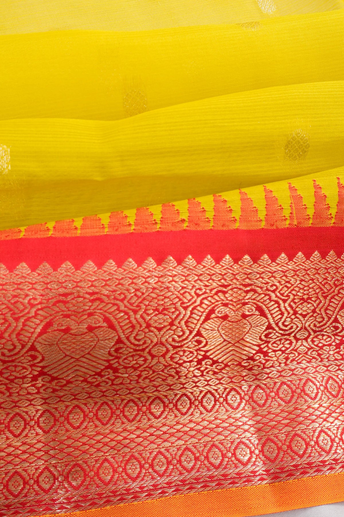 Taranga Kanchi Silk Butta Mehendi Green Saree