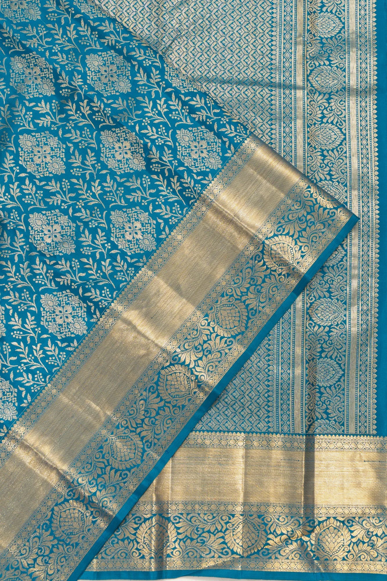 Taranga Kanchi Silk Brocade Blue Saree