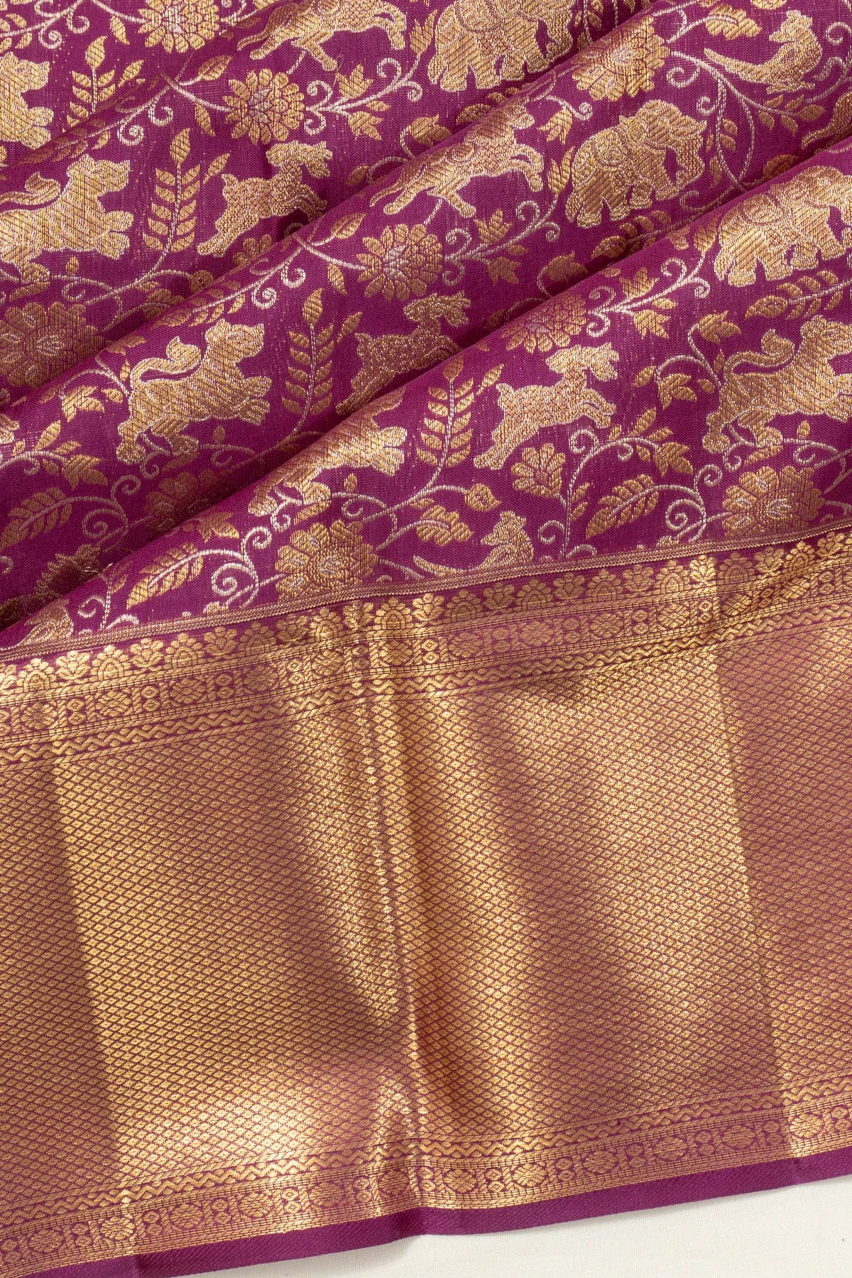 Taranga Kanchi Silk Brocade Purple Saree