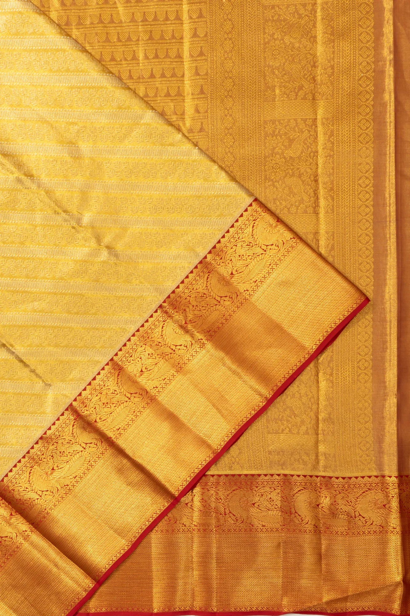 Kanchipuram Silk Brocade Gold Saree