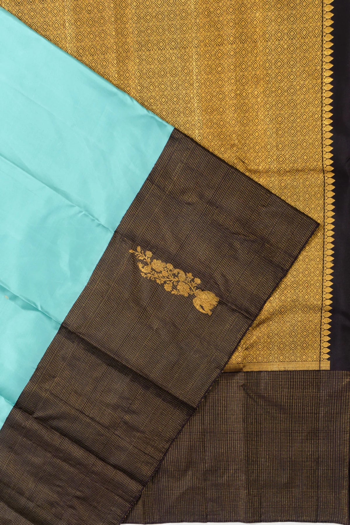 Taranga Kanchi Silk Butta Sea Blue Saree