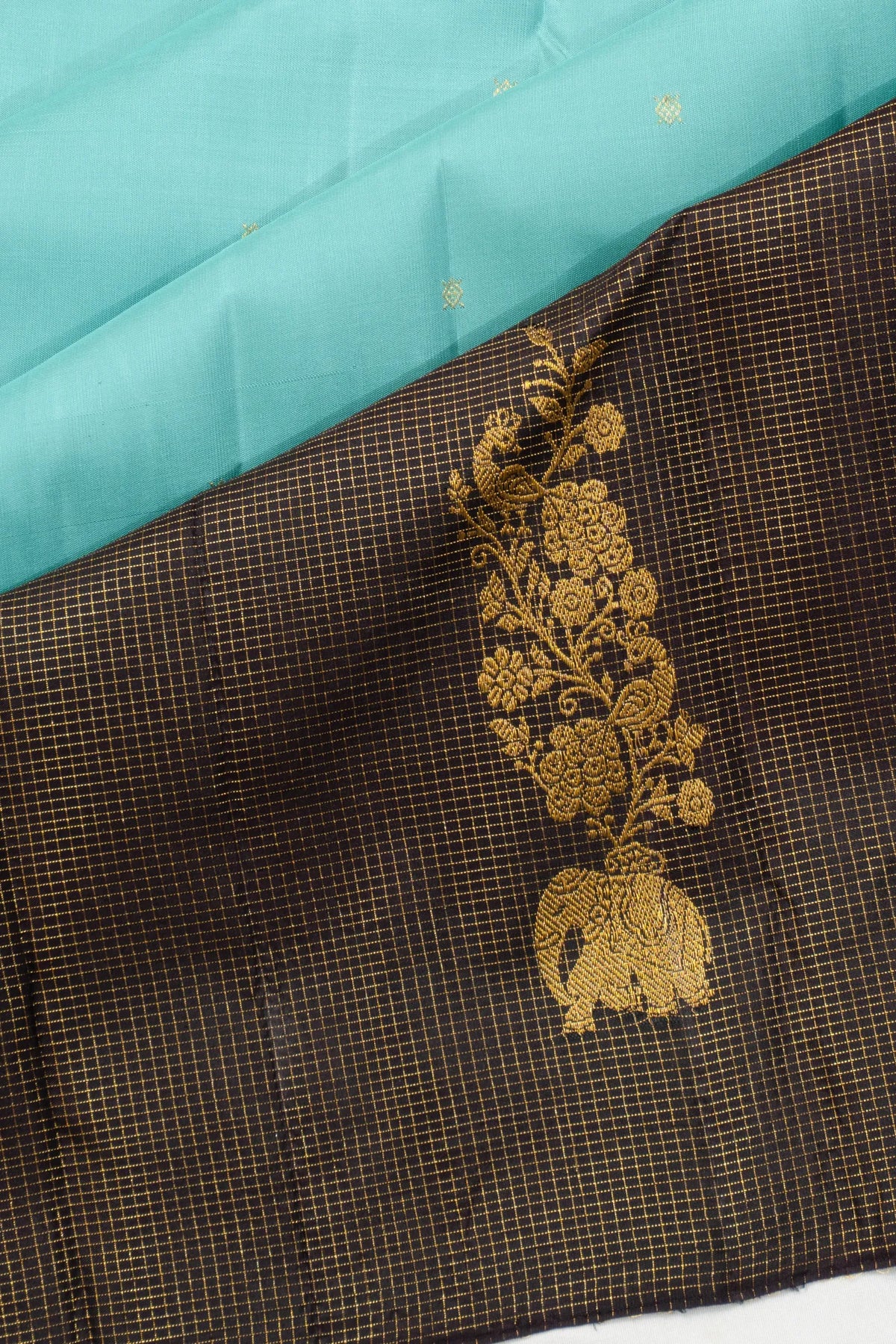Taranga Kanchi Silk Butta Sea Blue Saree