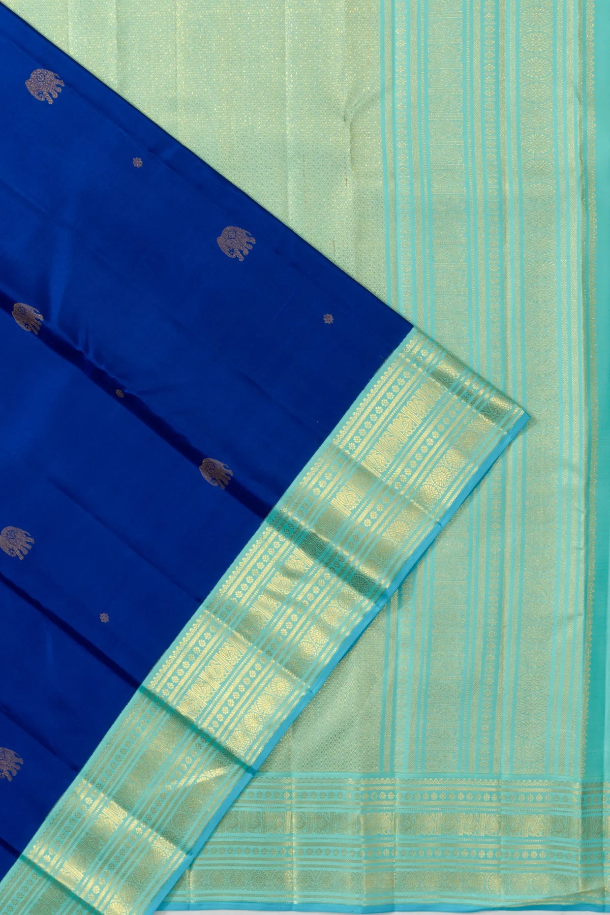 Taranga Kanchi Silk Butta Royal Blue Saree