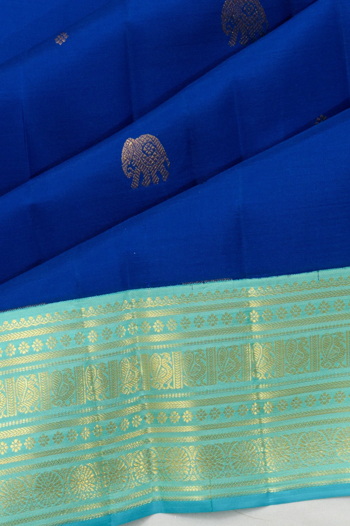 Taranga Kanchi Silk Butta Royal Blue Saree