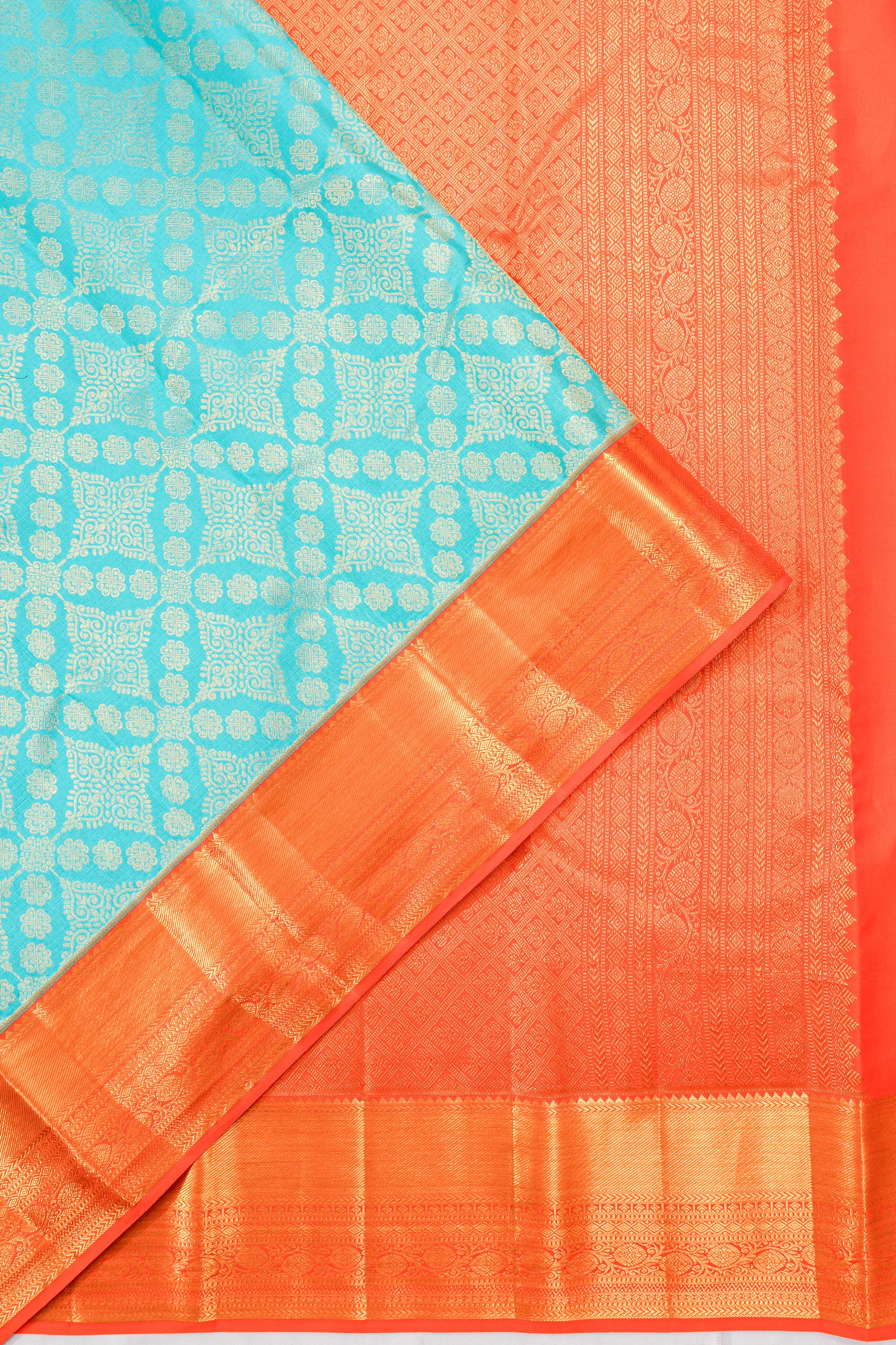 Taranga Kanchi Silk Brocade Sky Blue Saree