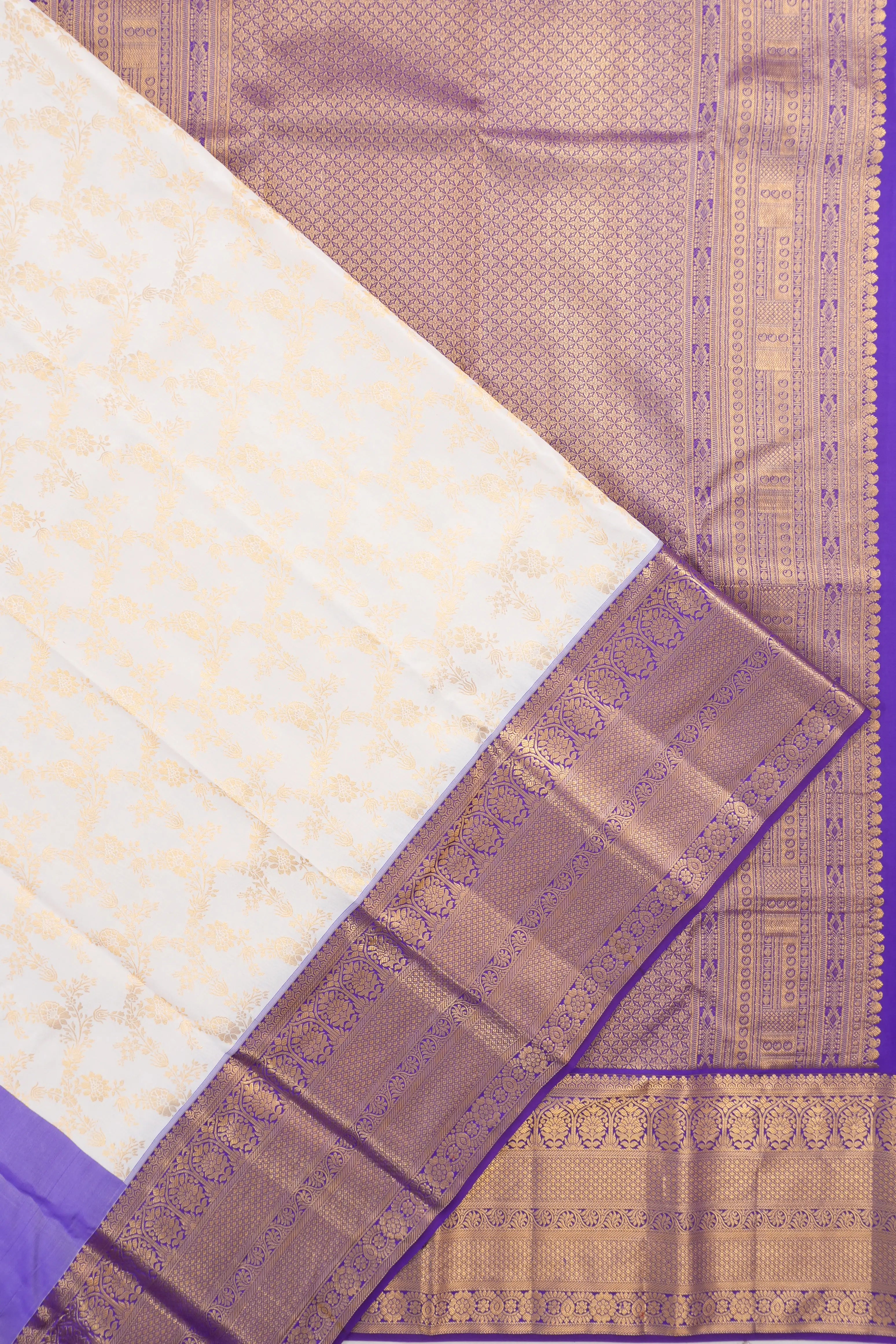 Taranga Kanchi Silk Jaal Off White Saree