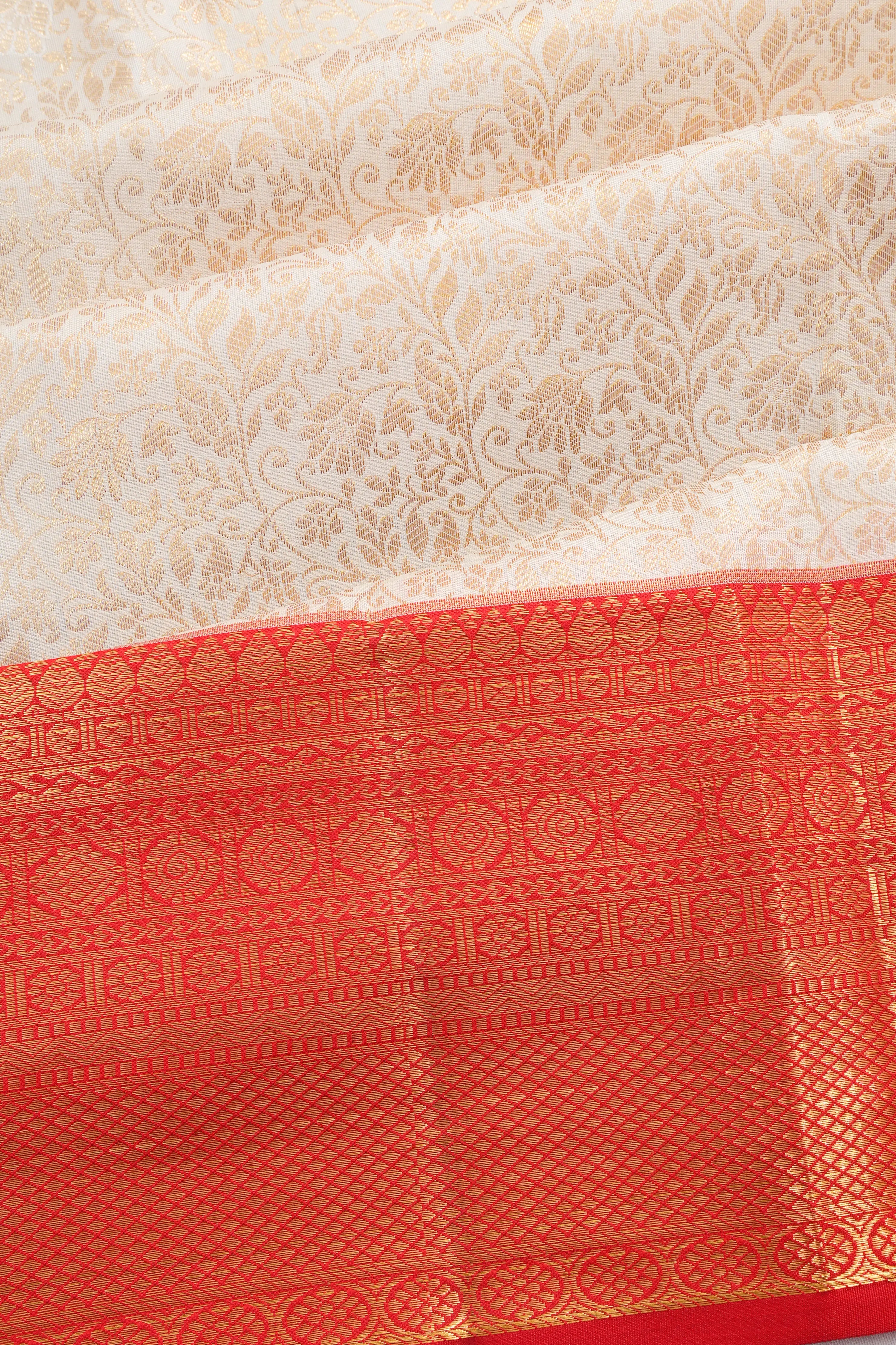 Taranga Kanchi Silk Jaal Off White Saree