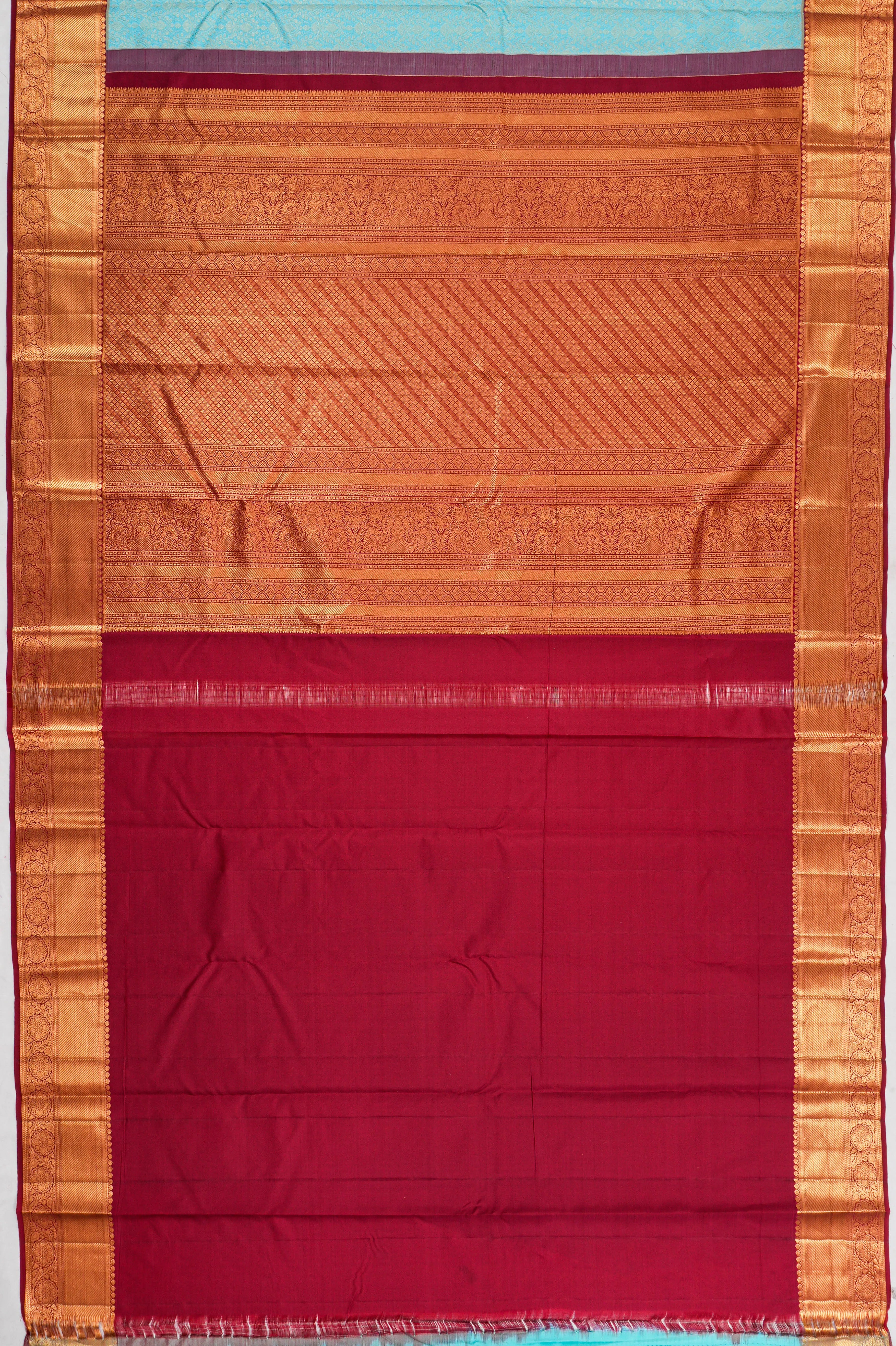 Taranga Kanchi Silk Brocade Sky Blue Saree