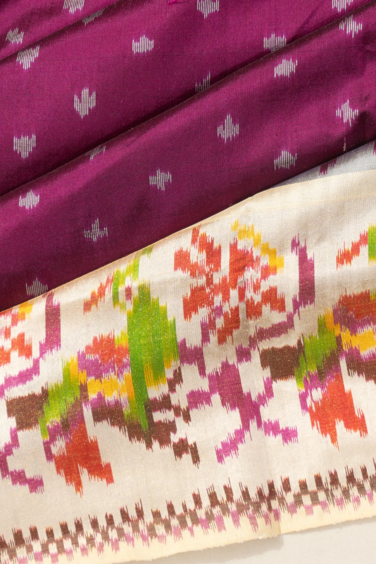 Pochampally Silk Ikat Violet Saree