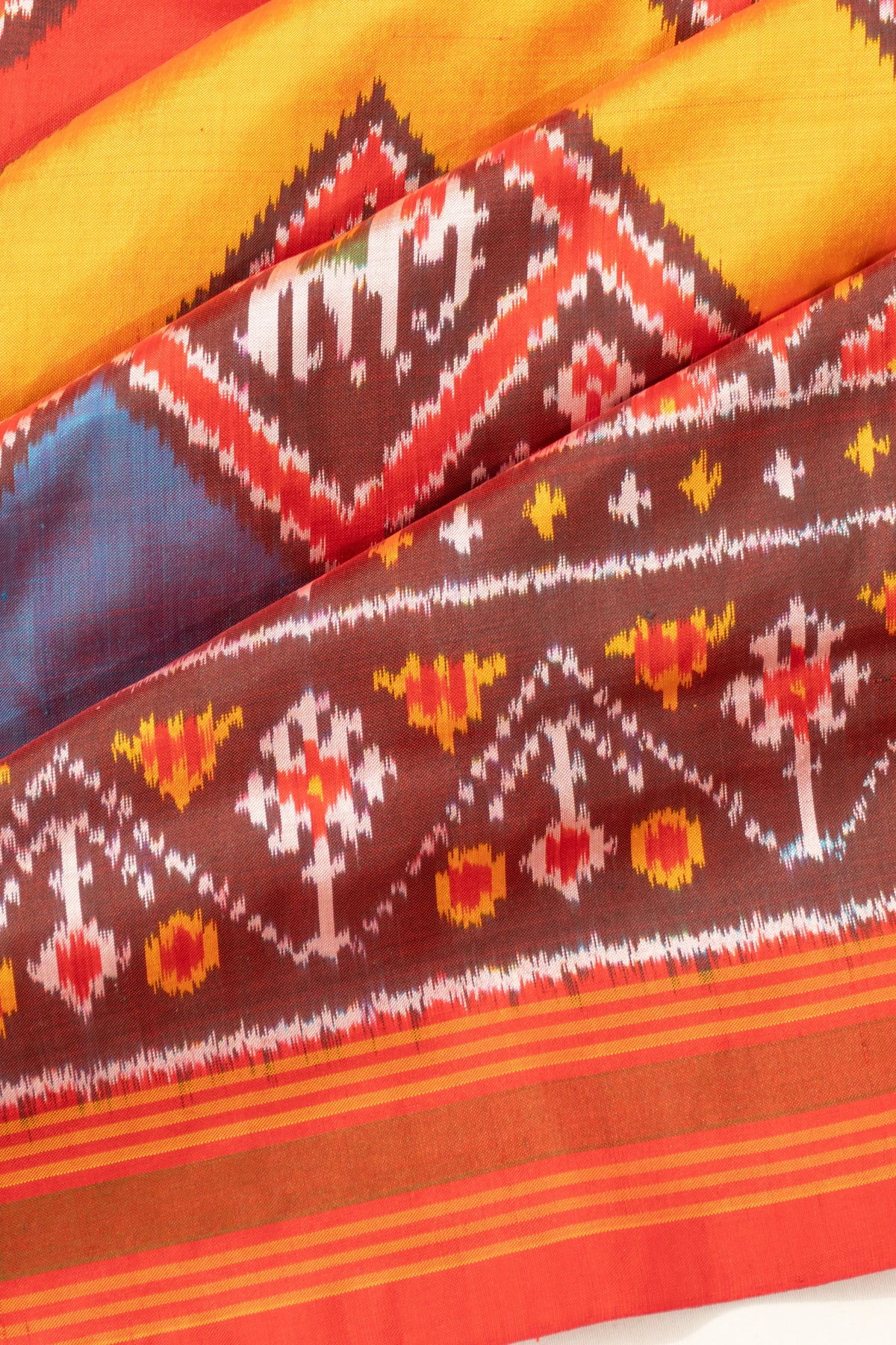 Pochampally Silk Ikat Multicolour Saree