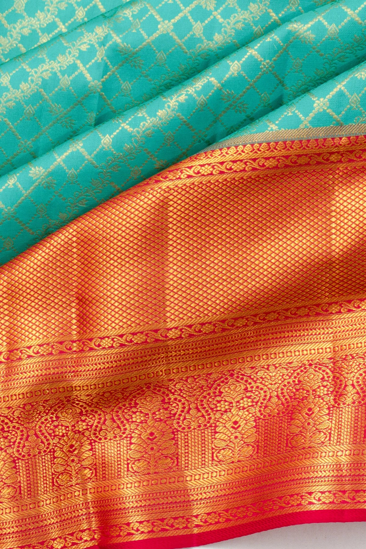 Taranga Kanchi Silk Brocade Sea Blue Saree