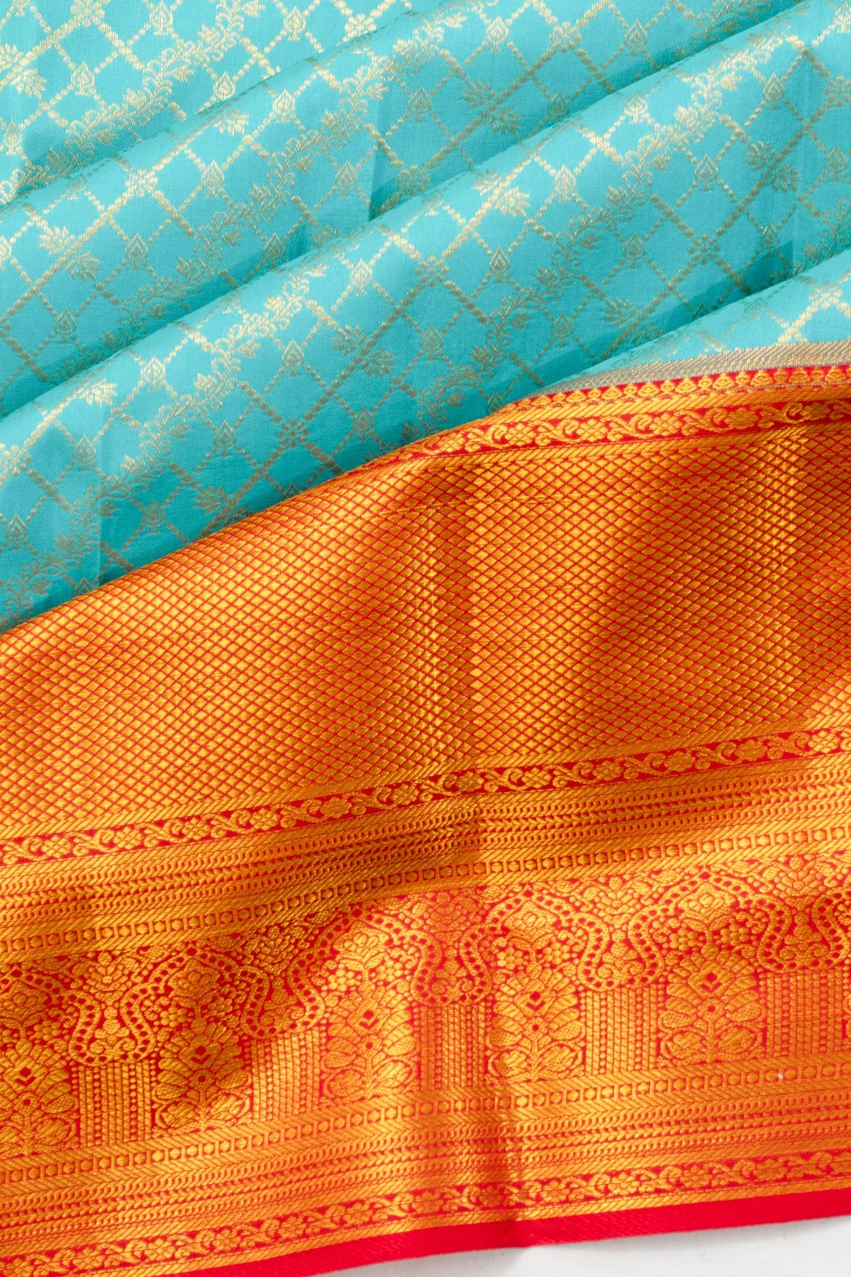 Taranga Kanchi Silk Brocade Sea Blue Saree