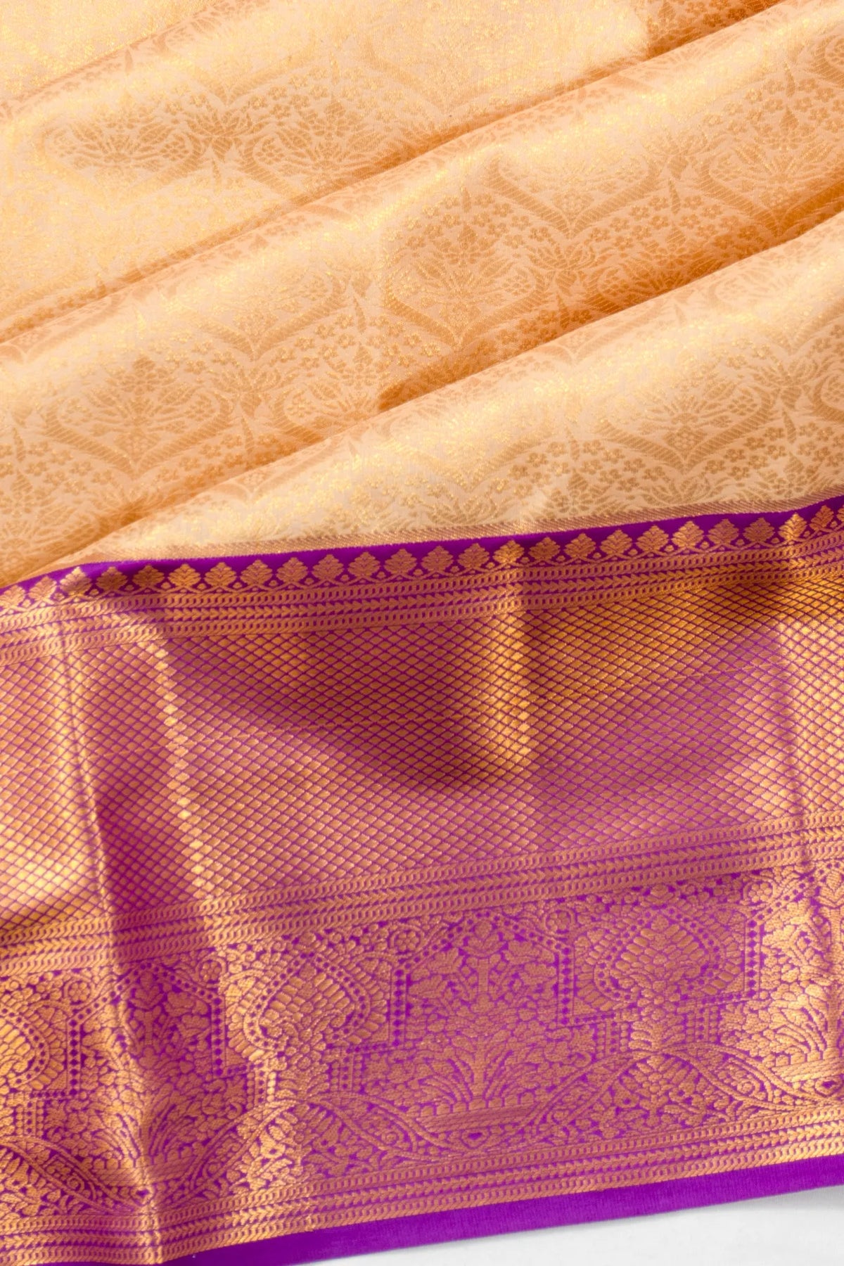 Taranga Kanchi Silk Brocade Beige Saree