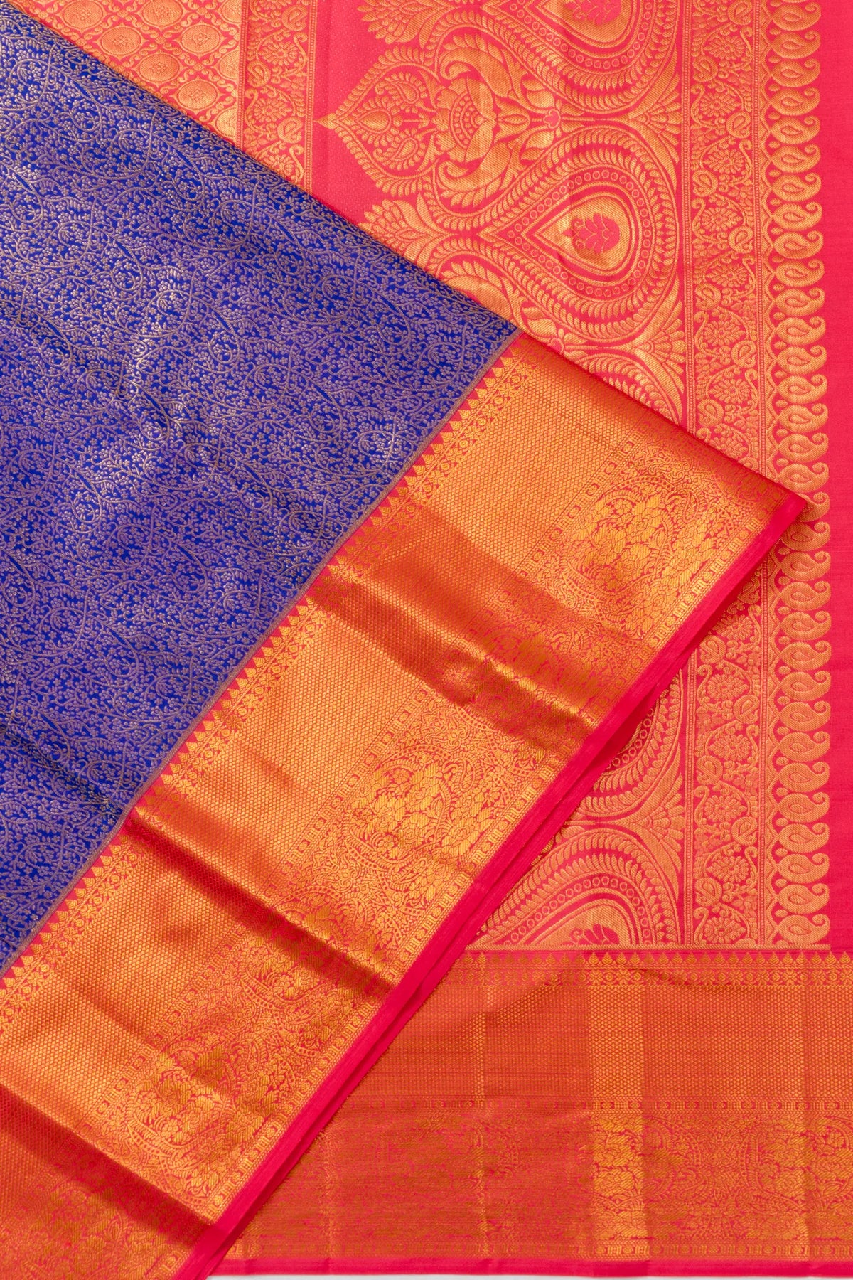 Taranga Kanchi Silk Brocade Blue Saree
