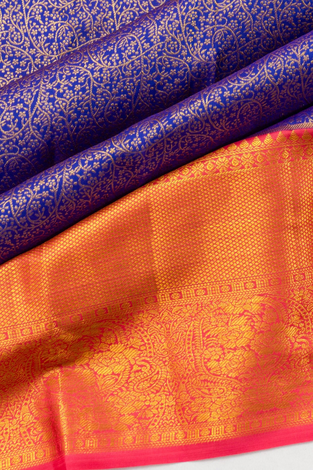 Taranga Kanchi Silk Brocade Blue Saree