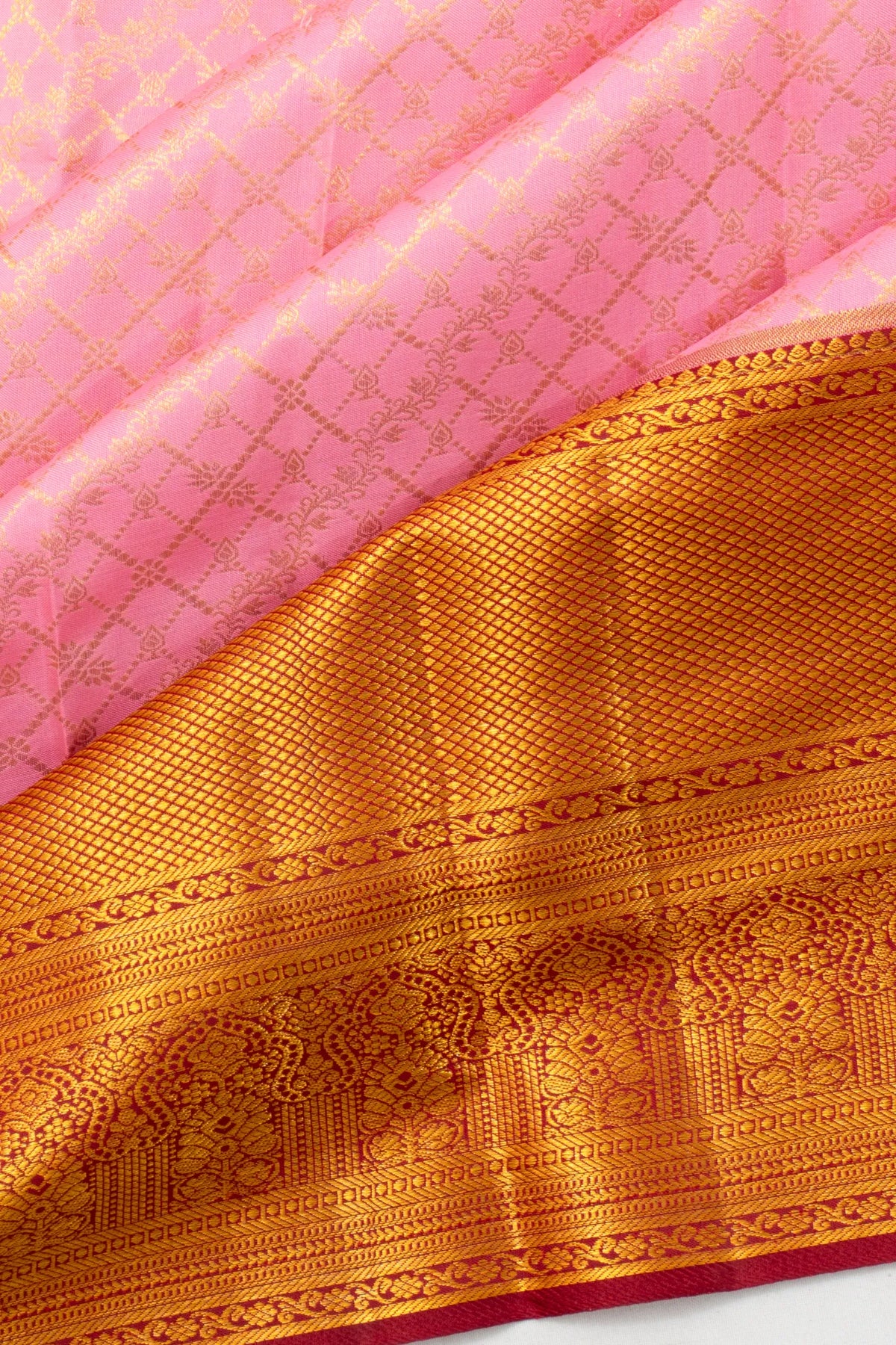 Taranga Kanchi Silk Brocade Baby Pink Saree
